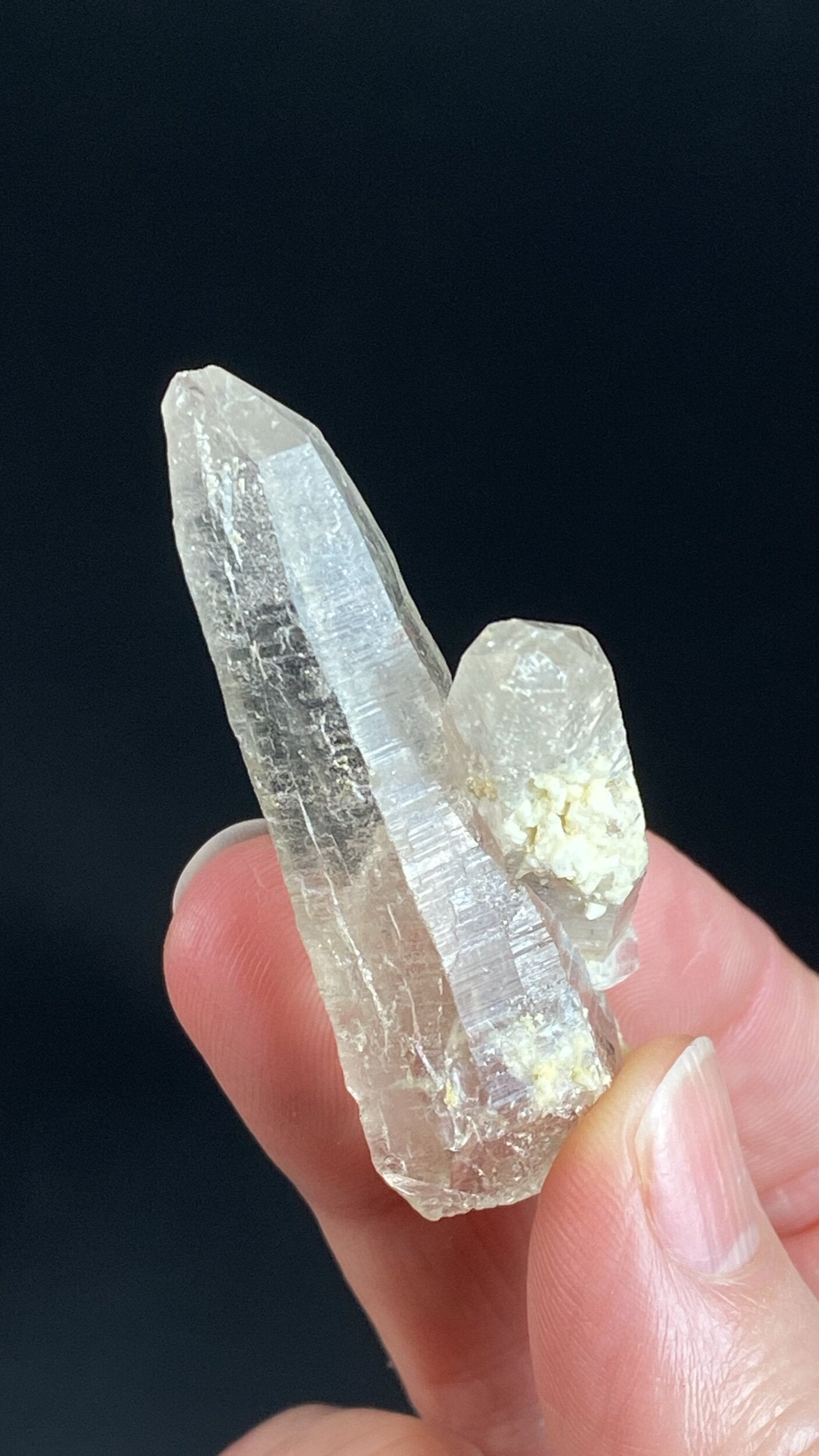 Himalayan Quartz Crystal Cluster with Macromosaic Patterns