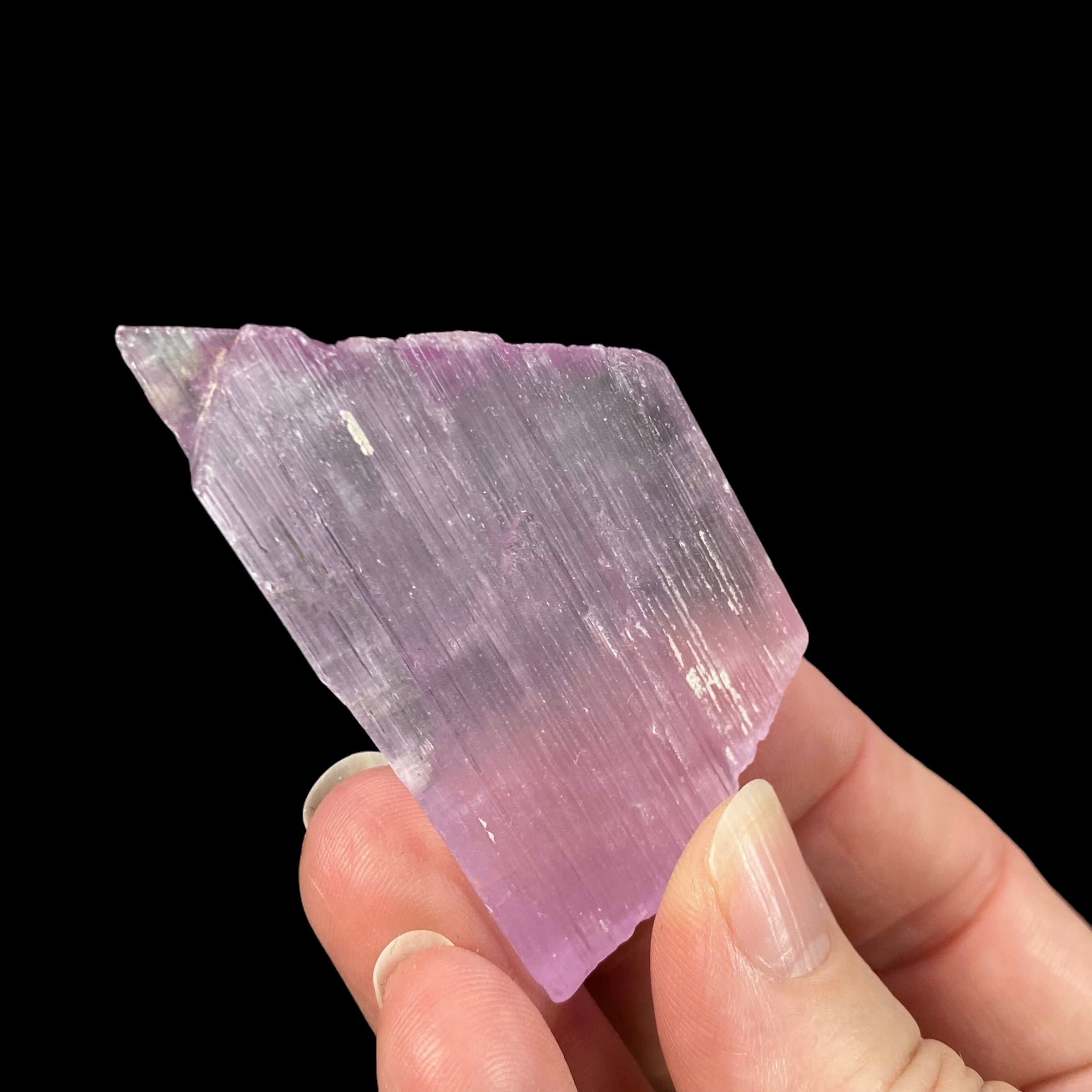 Large Pink Kunzite Spodumene Crystal, Fluorescent