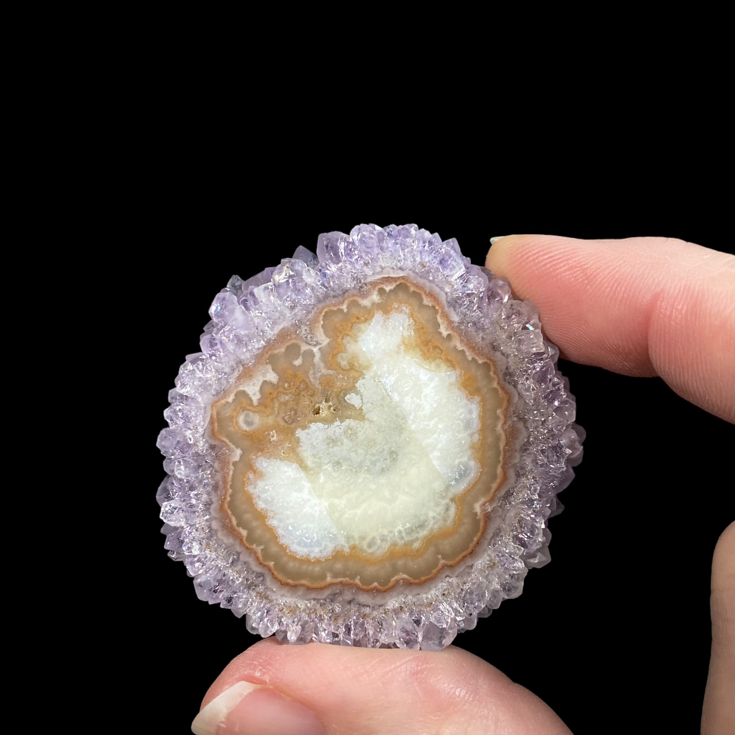 Amethyst Stalactite Slice from Artigas, Uruguay