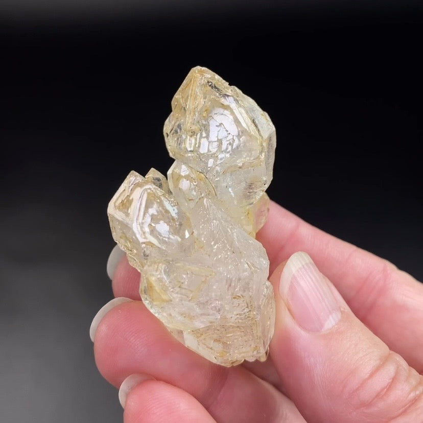 Double Terminated Fenster Window Quartz Crystal Cluster