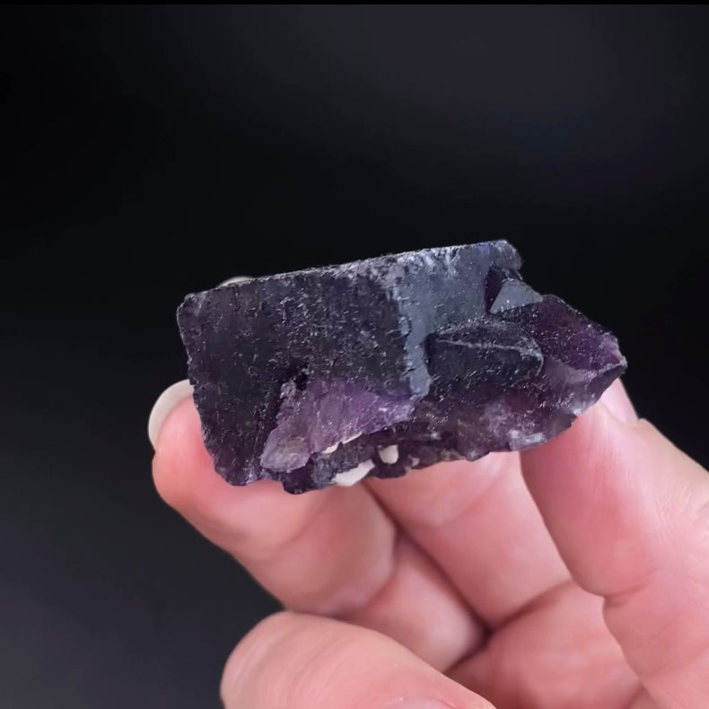 Deep Purple Fluorite Cube Cluster
