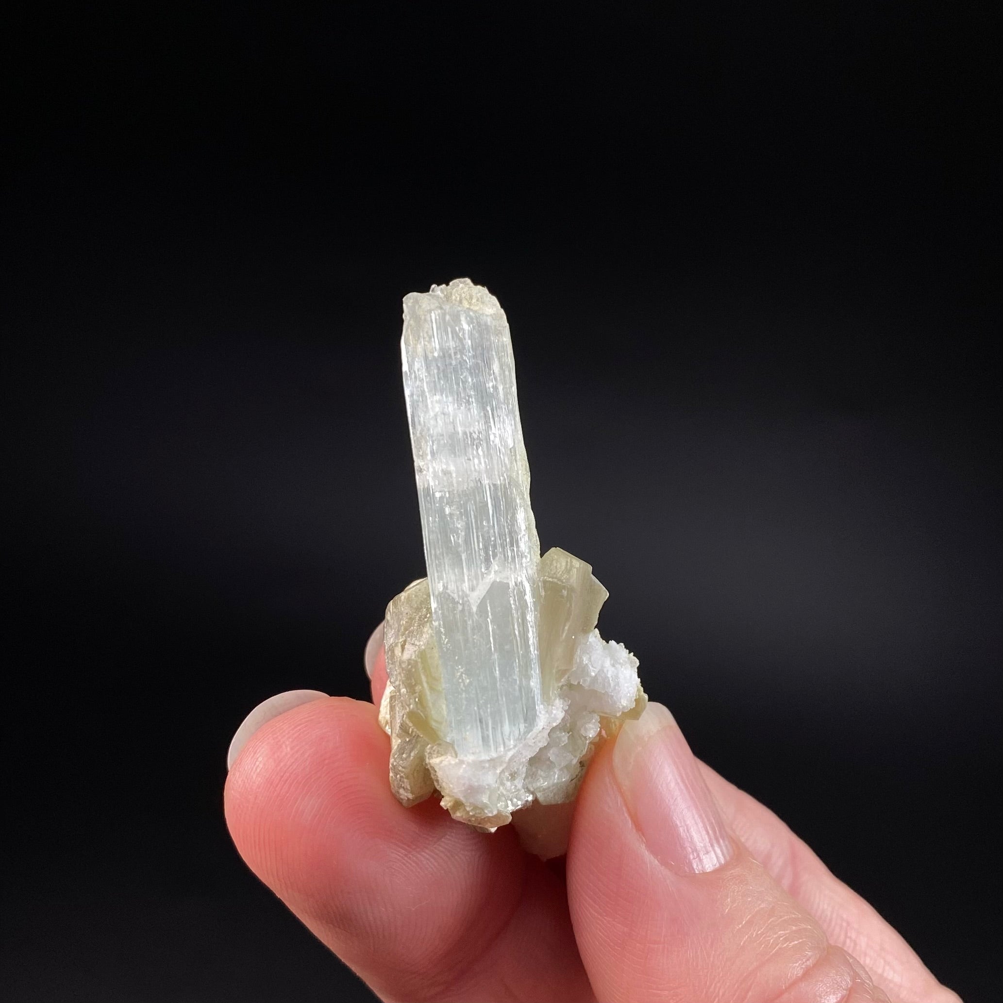Aquamarine Crystal with Muscovite Mica