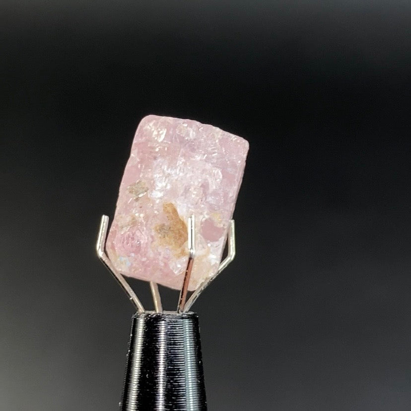 Terminated Pink Apatite Crystal with Muscovite Mica - Fluorescent Natural Crystal