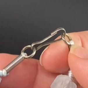 Polished Aquamarine Crystal Knotted Necklace