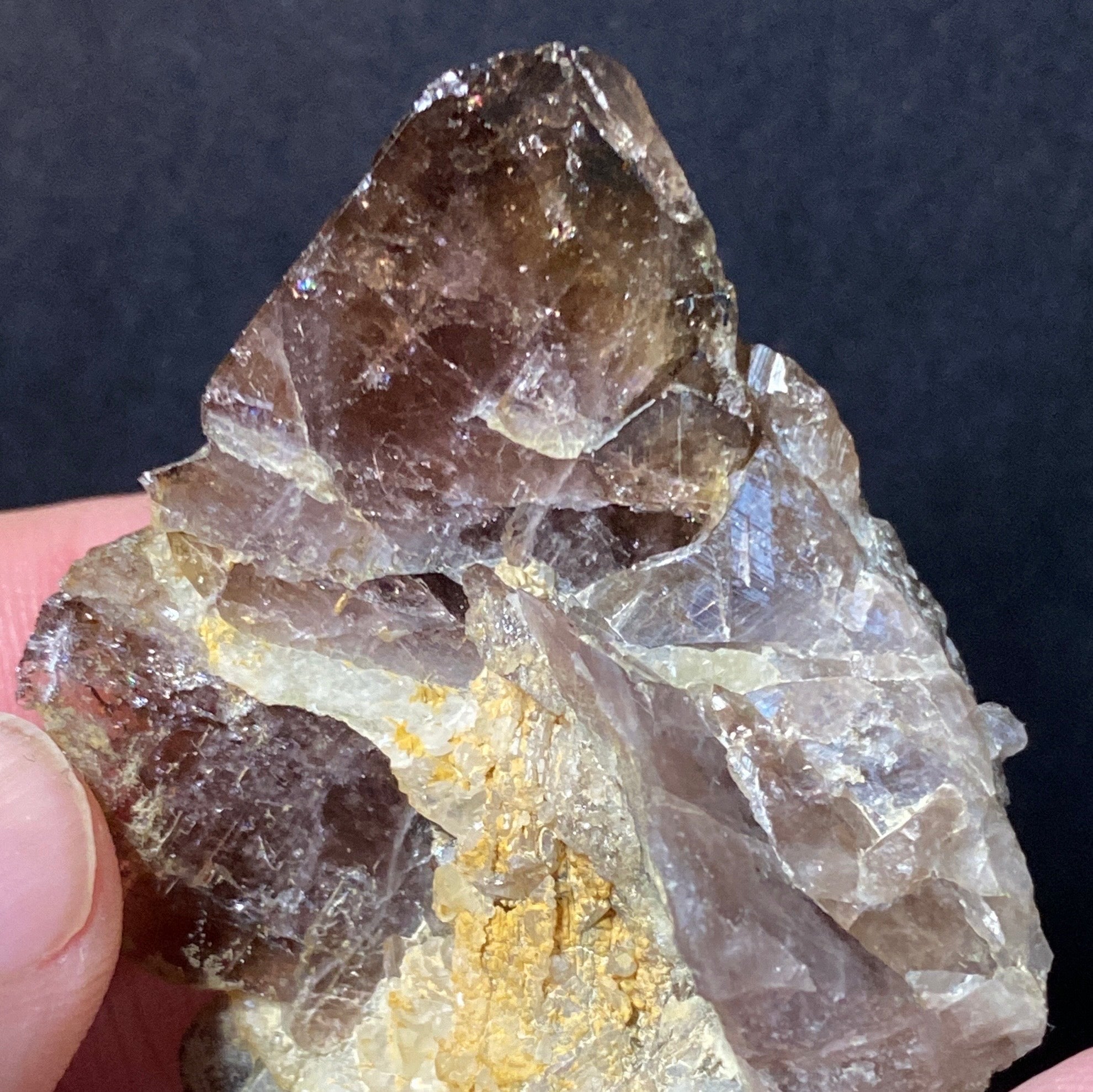 Axinite Fe) with Feldspar & Quartz - Shigar Valley, Gilgit Baltistan, Pakistan