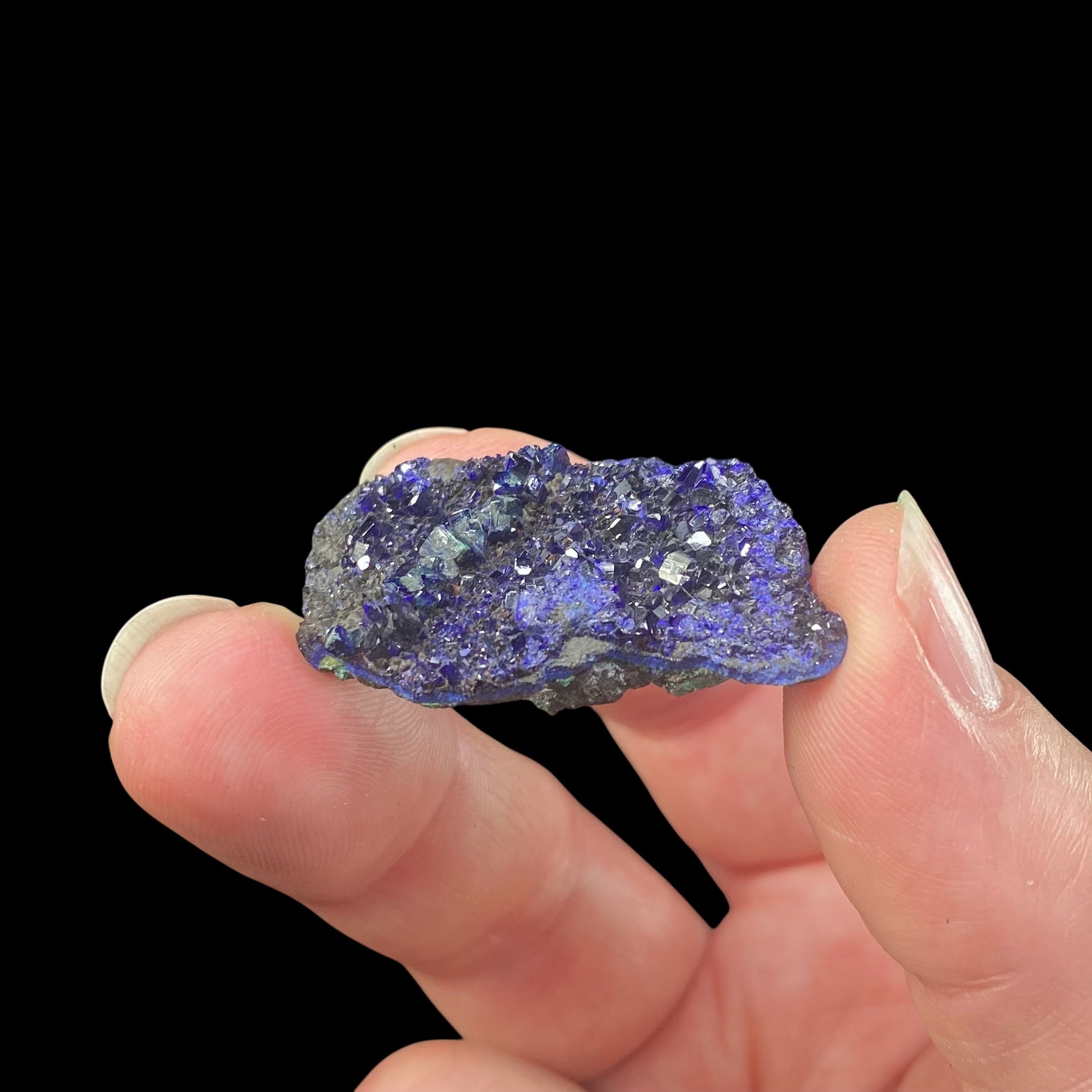 Azurite Crystals with Malachite, Sichuan Province, China