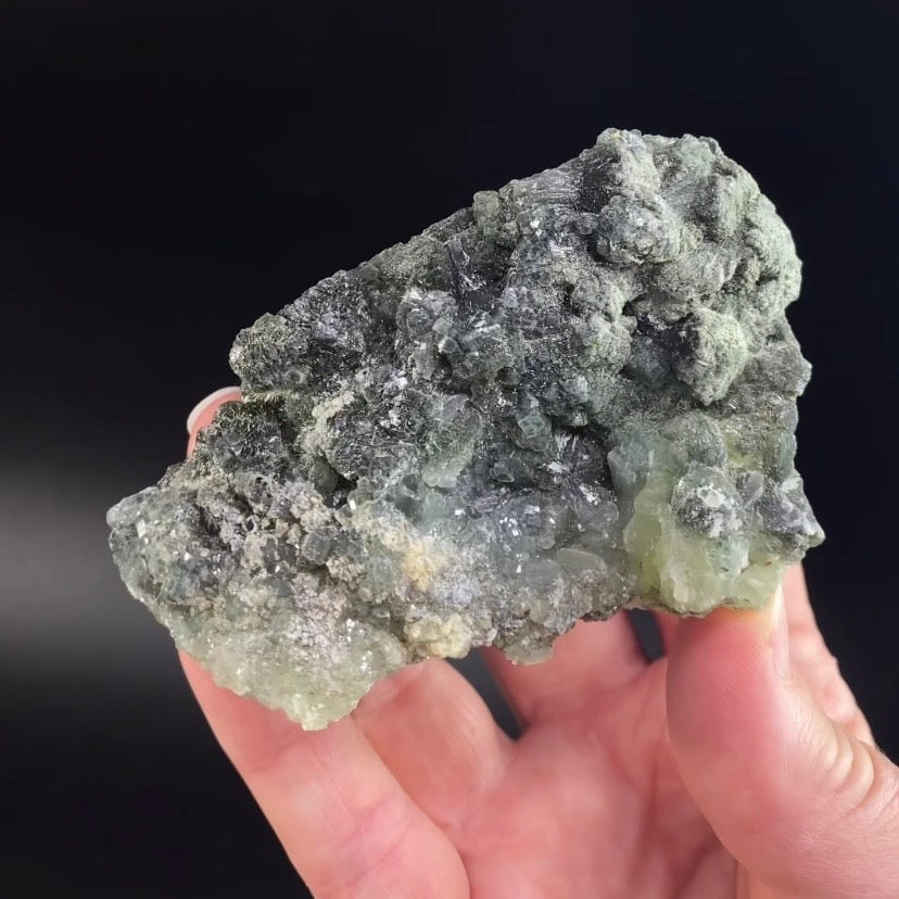 Double Sided Deep and Pale Green Prehnite Cluster