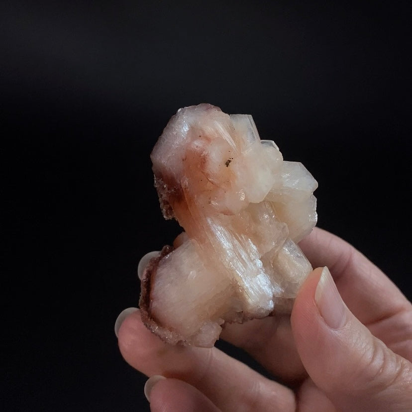 Peach and Red Hematite Stilbite Cluster, Maharashtra, India