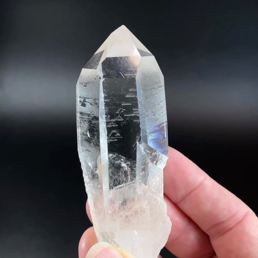 Water Clear Quartz Crystal with Starbrary Markings, Minas Gerais, Brazil