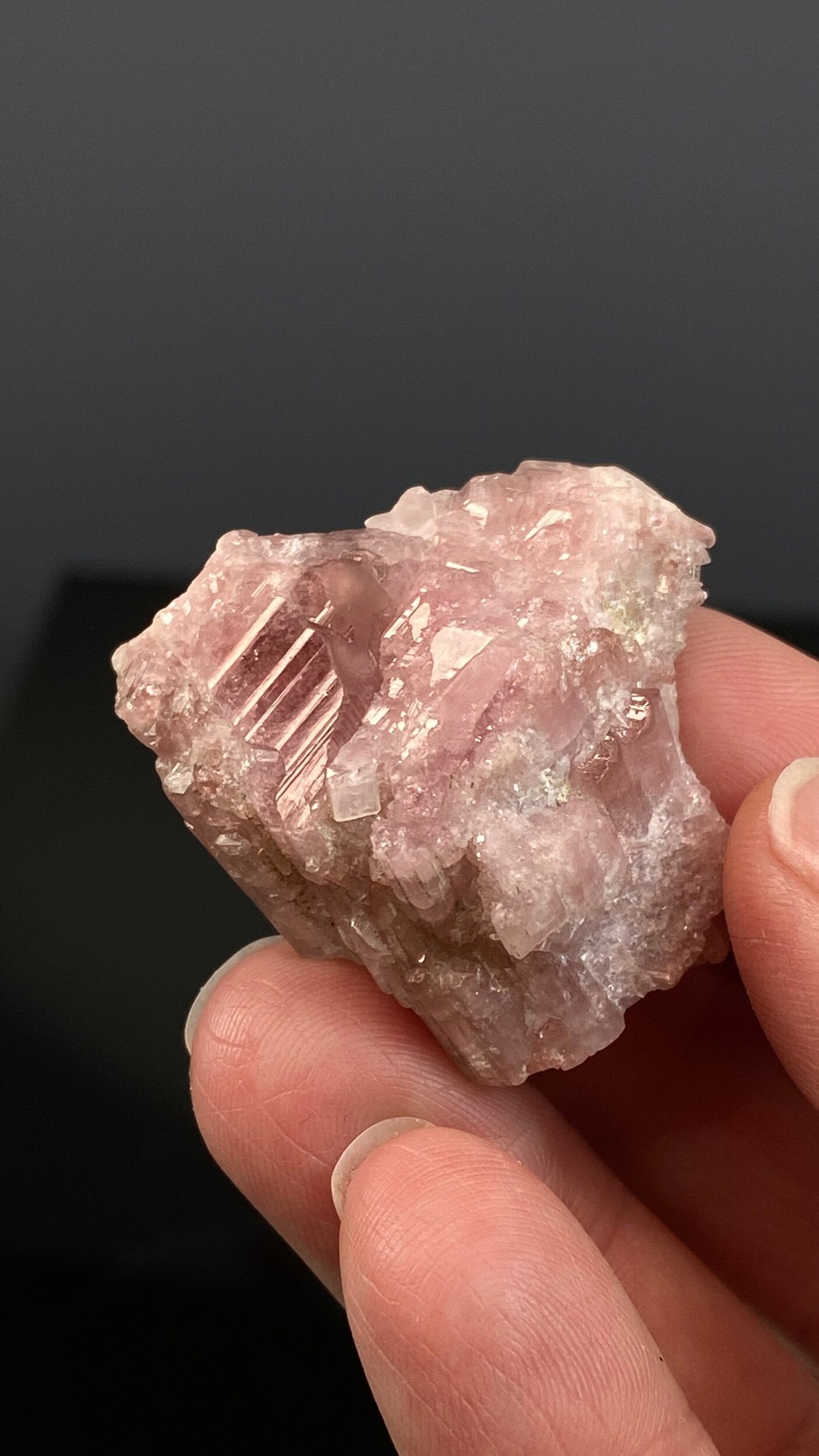 Pink Tourmaline Crystal Cluster