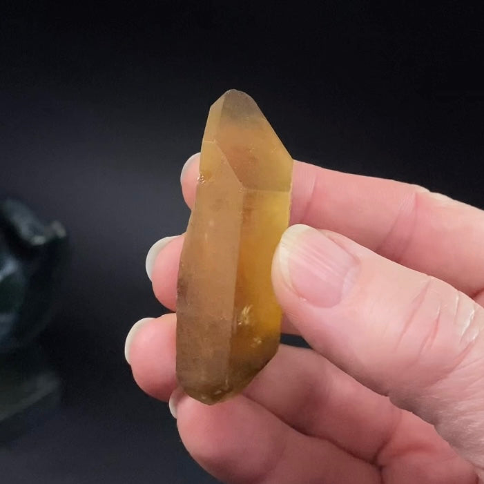 Double Terminated Smoky Citrine Crystal with Twin Termination from Chibuku Mine, Zimbabwe
