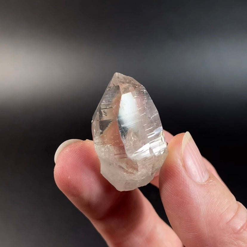 Himalayan Clear & Light Smoky  Quartz Crystal with Macromosaic Patterns