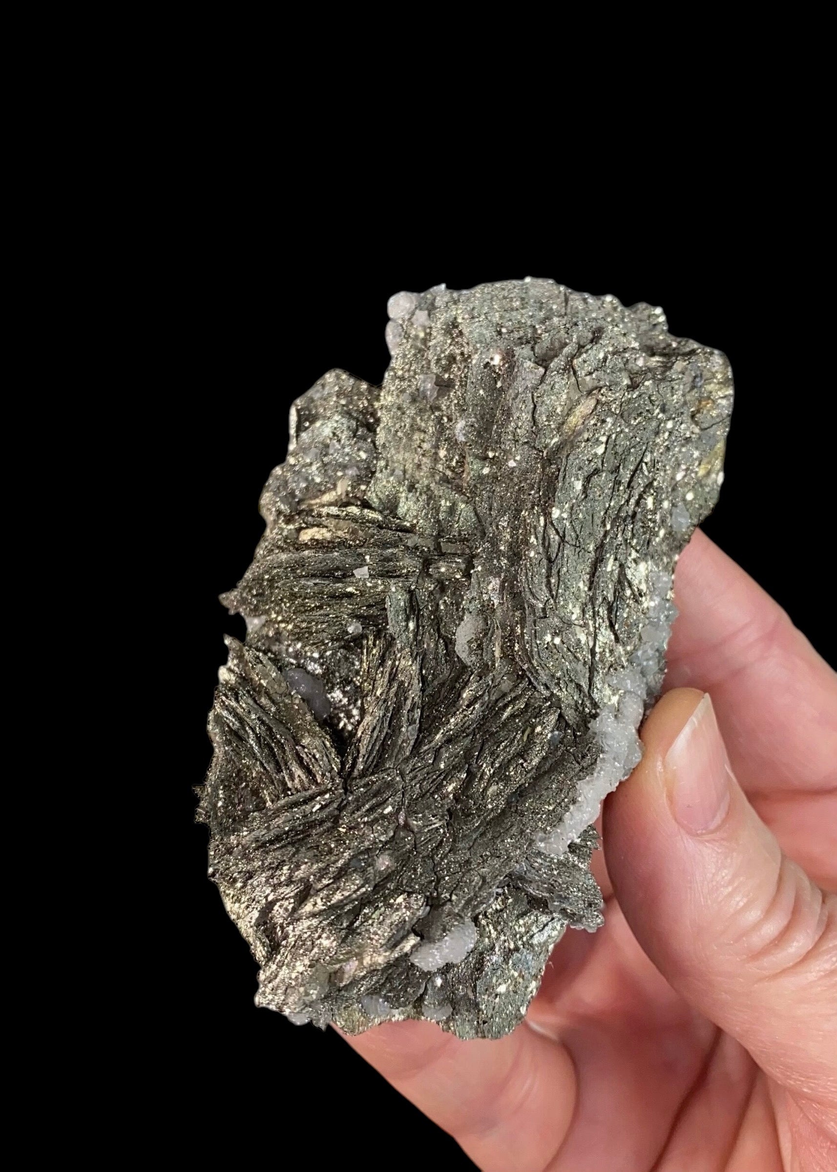 Pyrite After Pyrrhotite with Calcite from Trepca Mine Complex, Kosovo