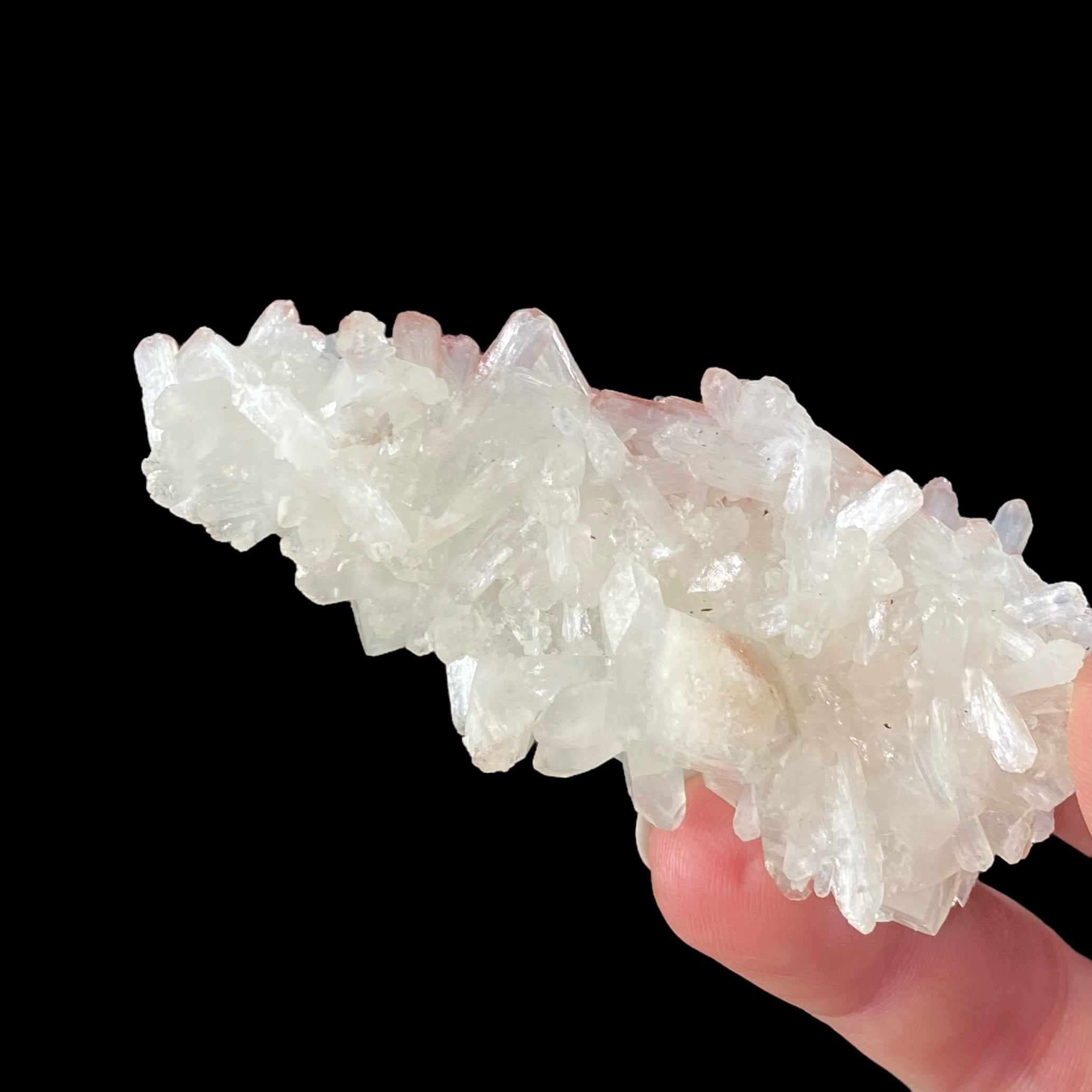 Clear & White Stilbite Cluster with Apophyllite