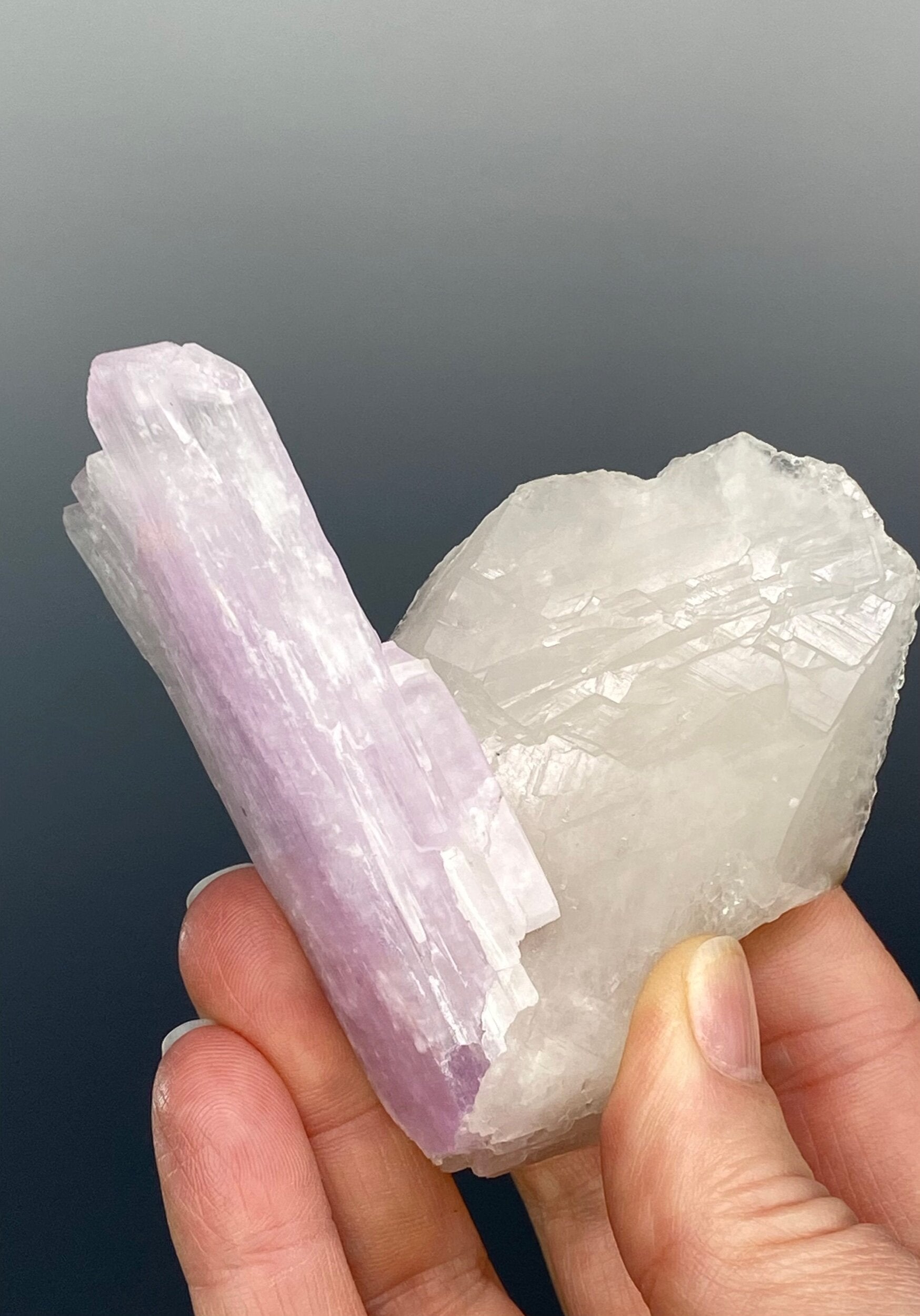 Spodumene / Pink Kunzite Crystal with Self-Healed Quartz - Laghman, Afghanistan