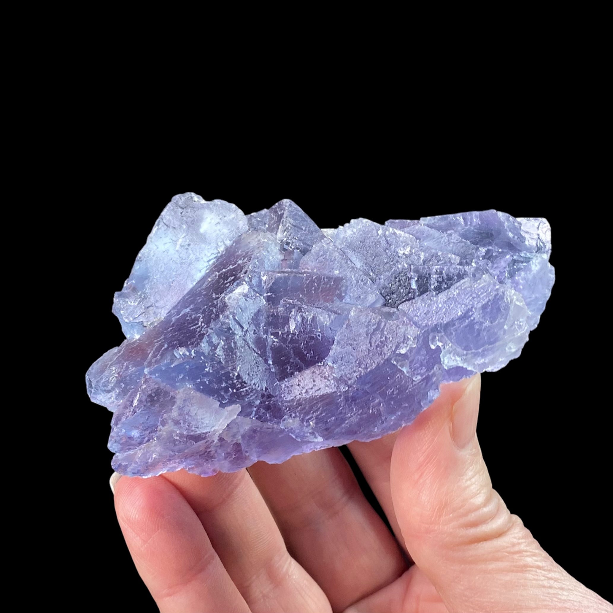 Blue and Purple Fluorite Cube Cluster From Balochistan, Pakistan