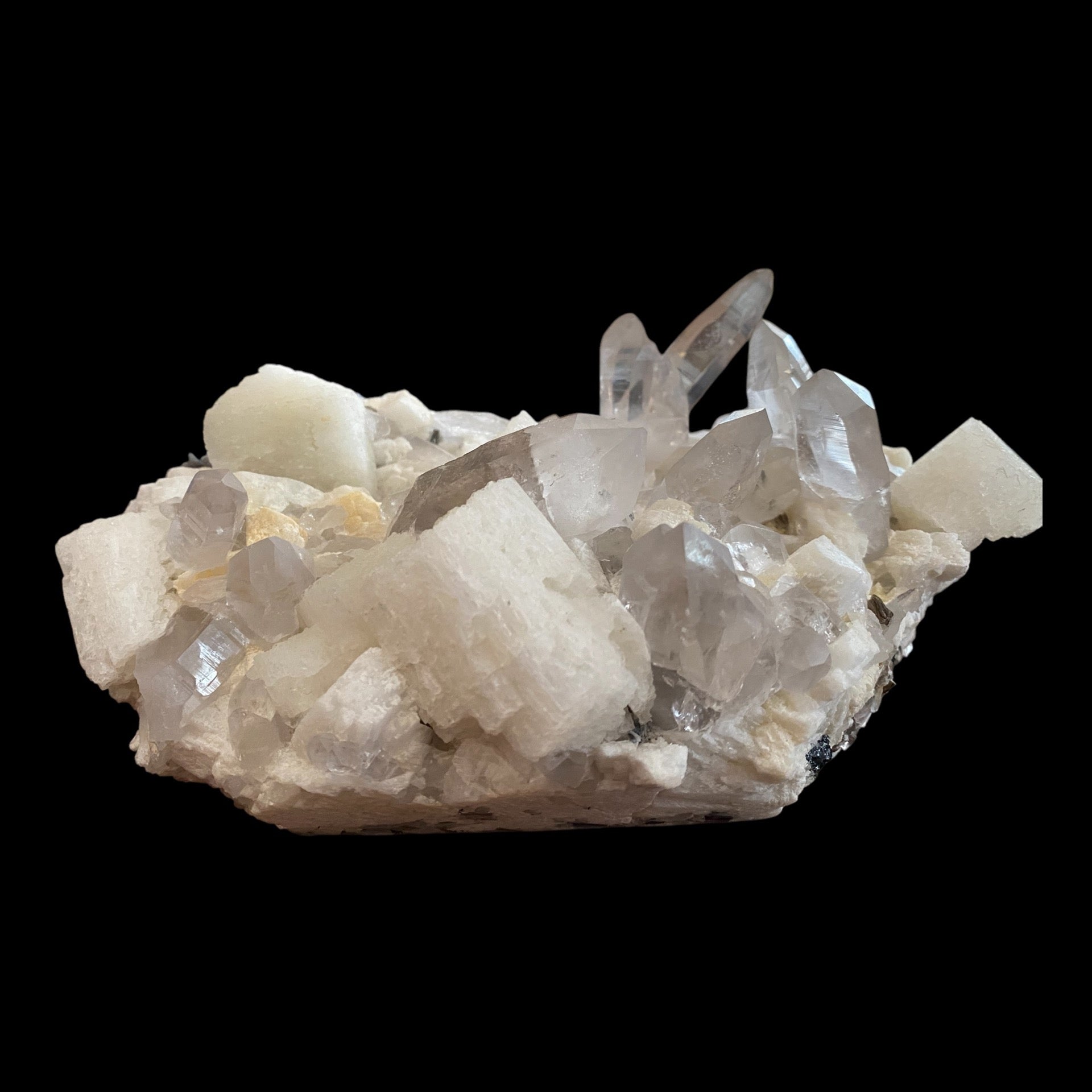 Himalayan Quartz Crystals on Microcline Feldspar Matrix from Hashupi, Shigar Valley, Pakistan