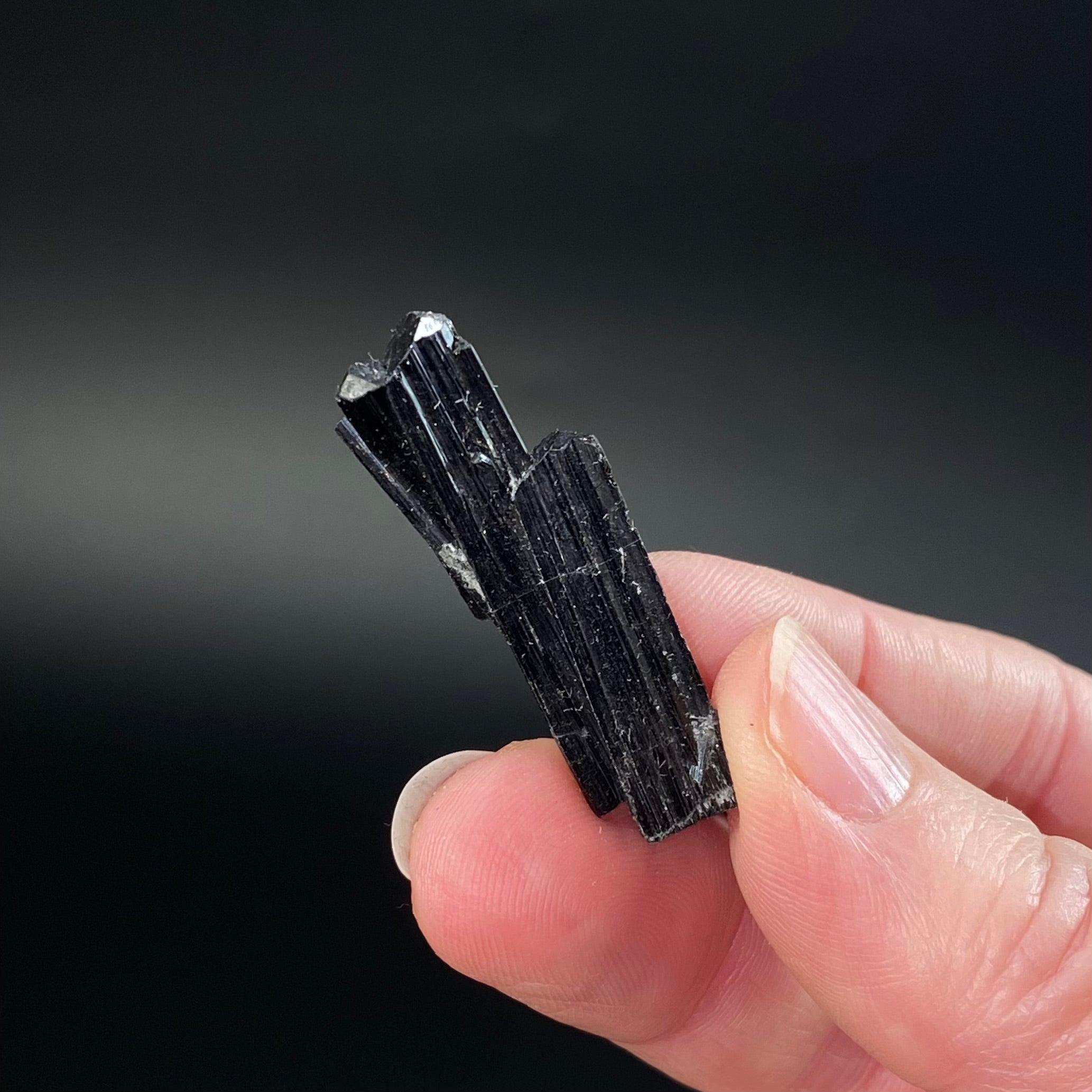 Black Tourmaline Schorl Crystal Cluster from Shigar Valley, Pakistan