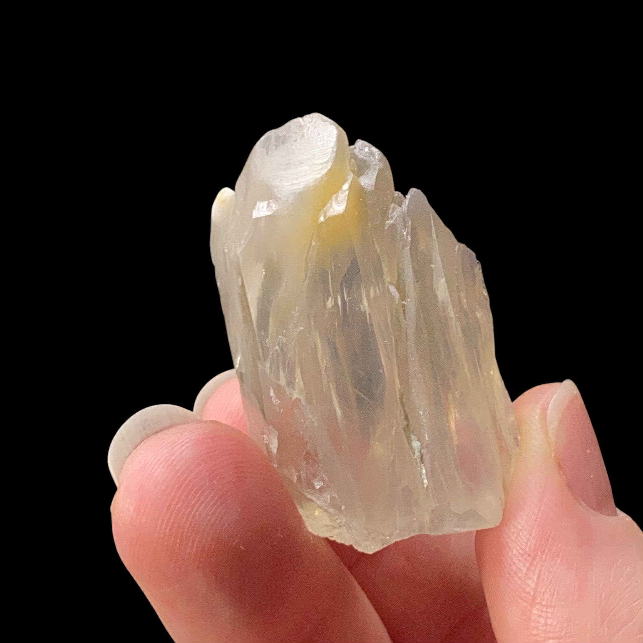 Bone Quartz Crystal Cluster with Halloysite Inclusions from Balochistan, Pakistan