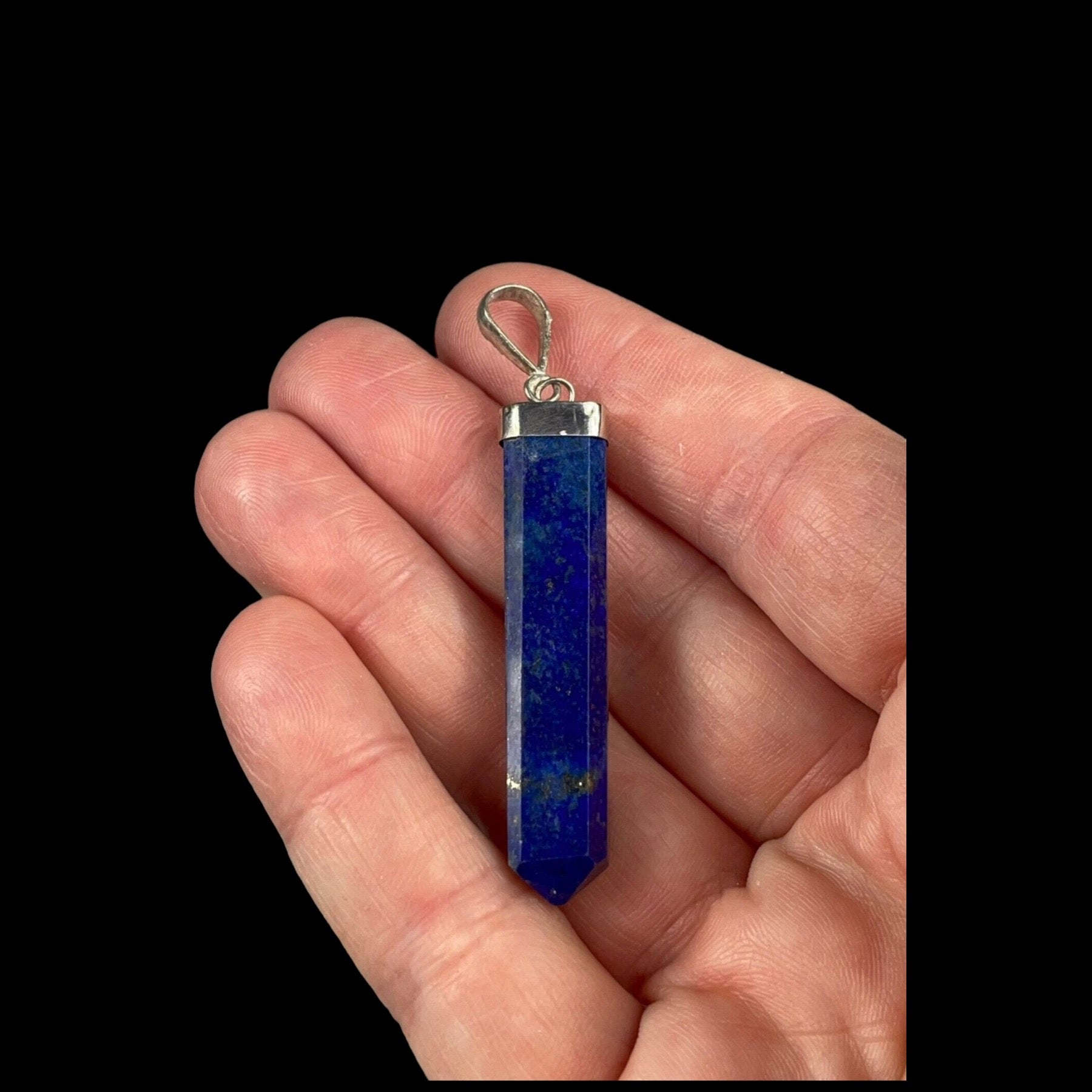 ONE (1) Lapis Lazuli & Pyrite Polished Pendant