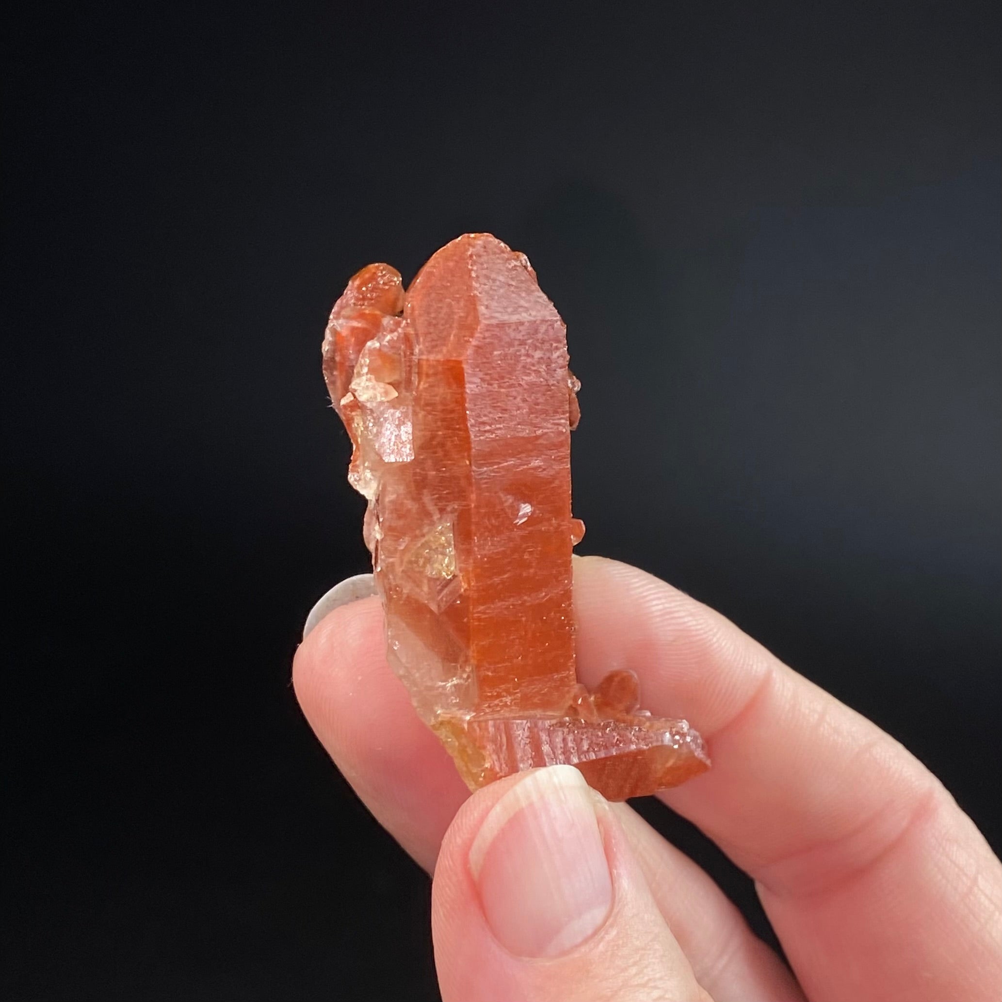 Red Hematite Quartz Crystal Specimen from Tourash, Morocco