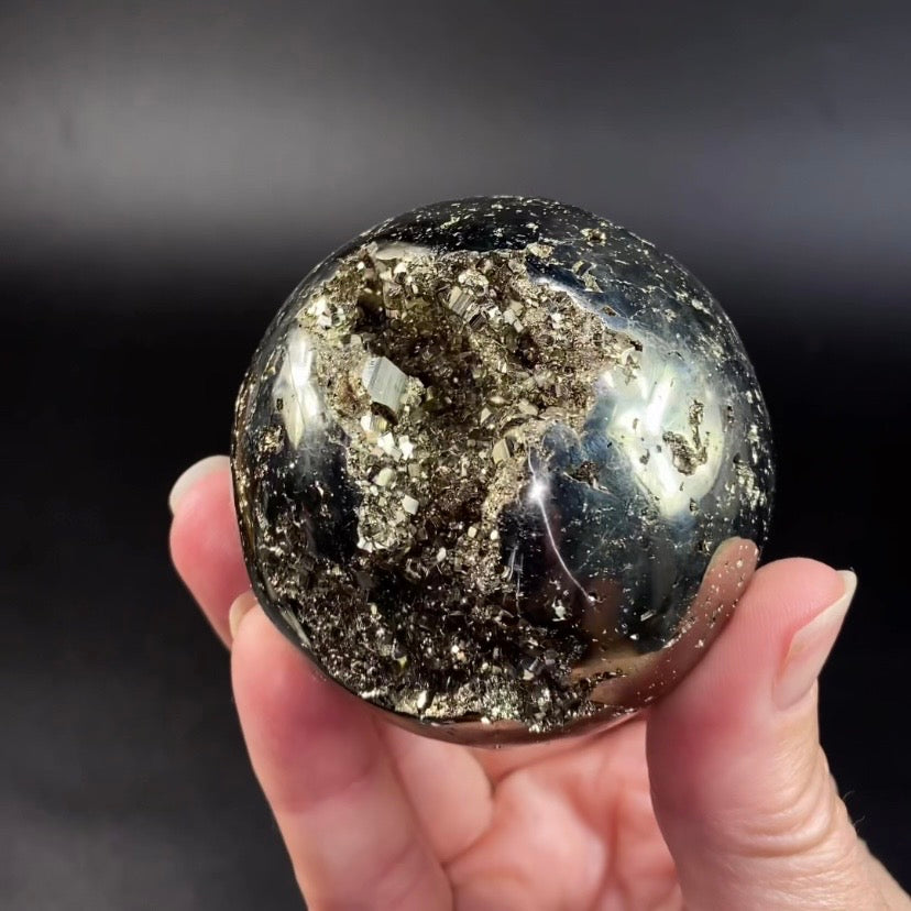Pyrite Polished Sphere from Peru