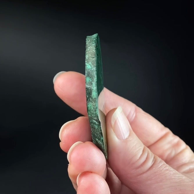 Malachite Polished Slice, Kolwezi, DR Congo