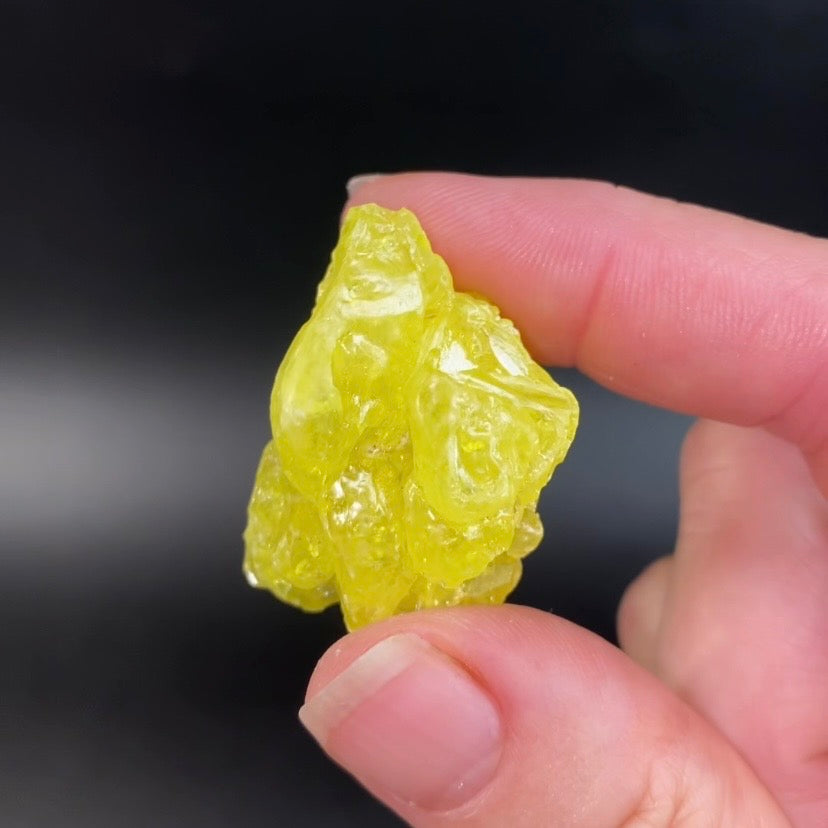 Natural Skeletal Sulfur Crystal, El Desierto Mine, Bolivia