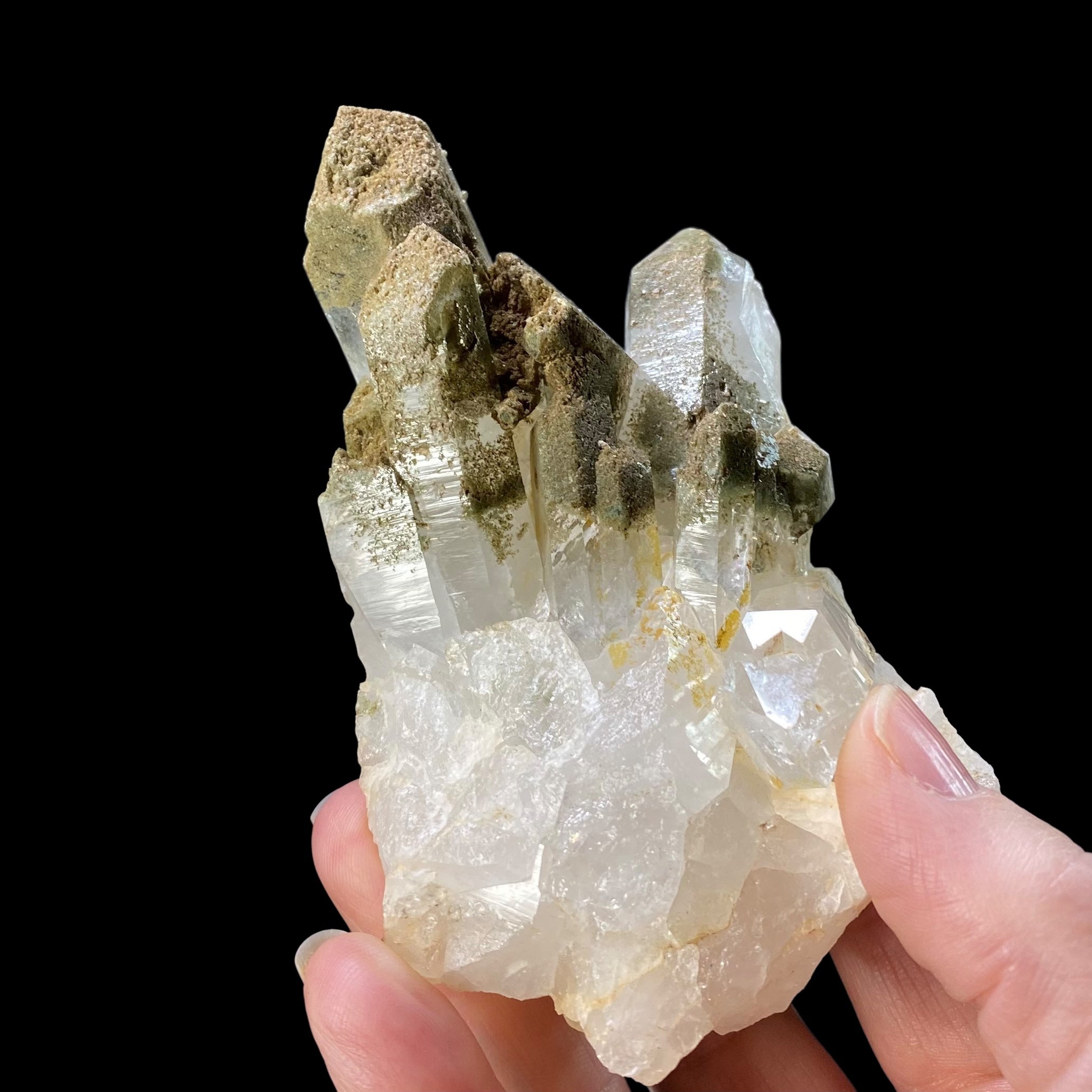 Chlorite Included Quartz Cluster - Garden Quartz