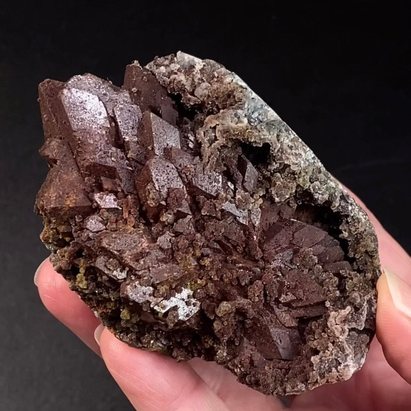 Red Marshy Apophyllite Cluster from Jalgaon, Maharashtra, India - Natural Crystal Cluster