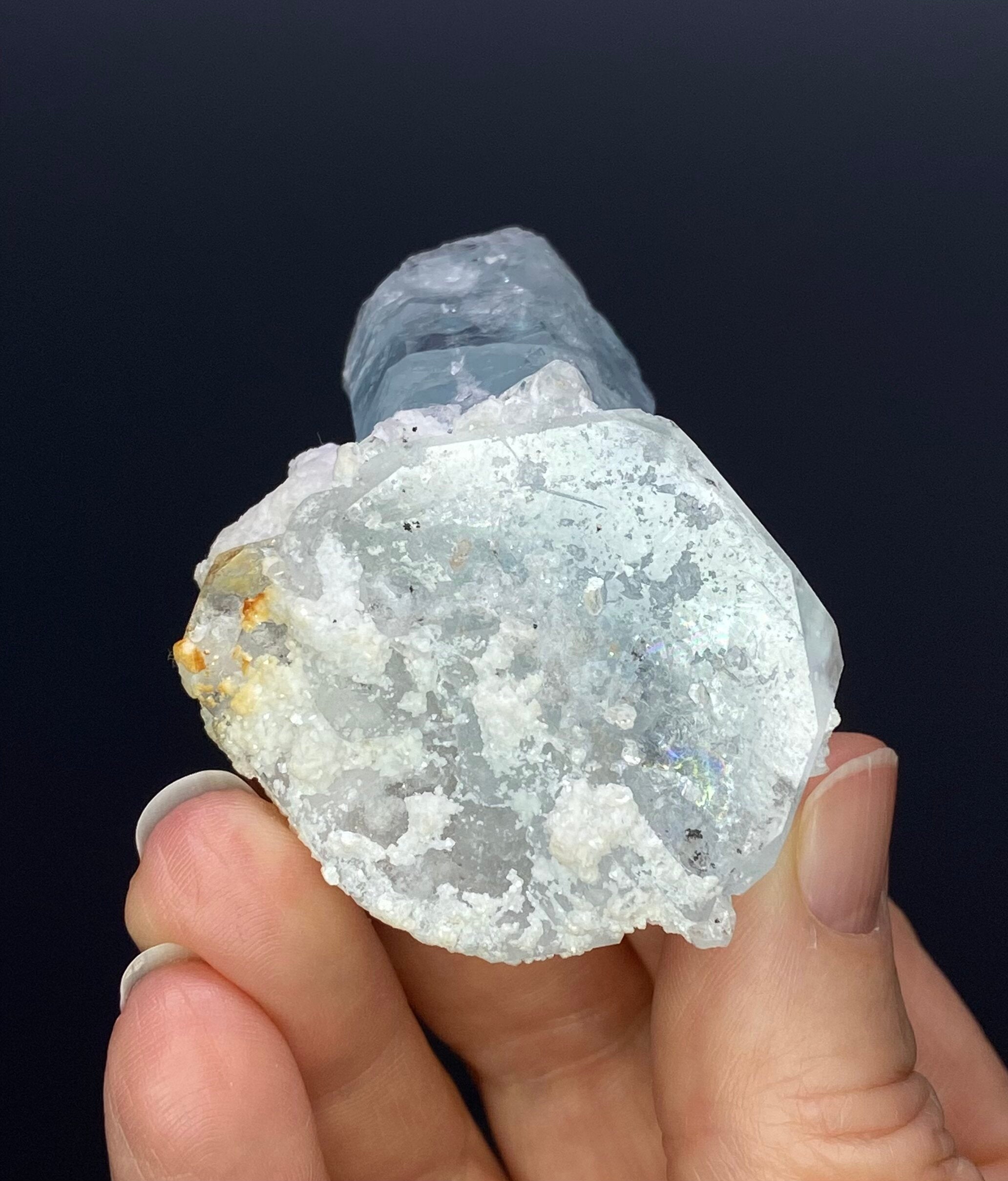 Etched Aquamarine Crystal Cluster