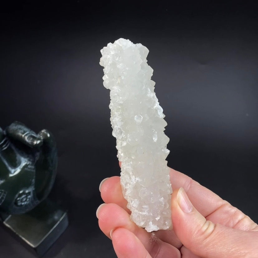 Natural Clear Druzy Apophyllite Stalactite | High Vibration Crystal Specimen