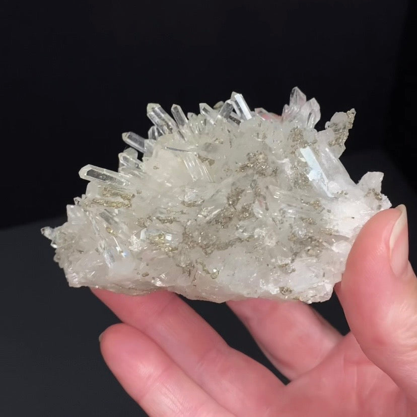 Water Clear Quartz Cluster with Marcasite, Trepca Mines, Kosovo