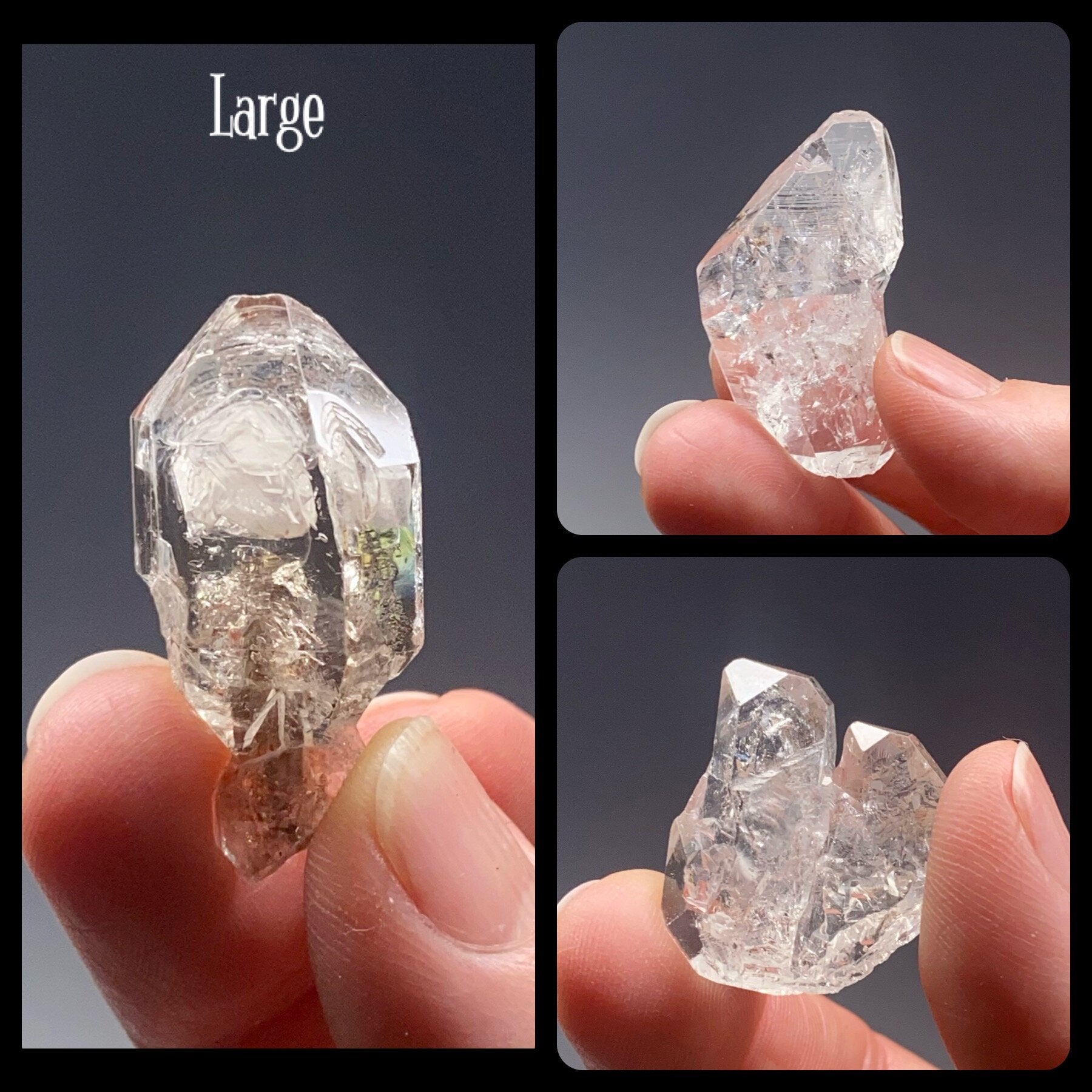 ONE (1) Double Terminated, "Diamond" Quartz Crystal