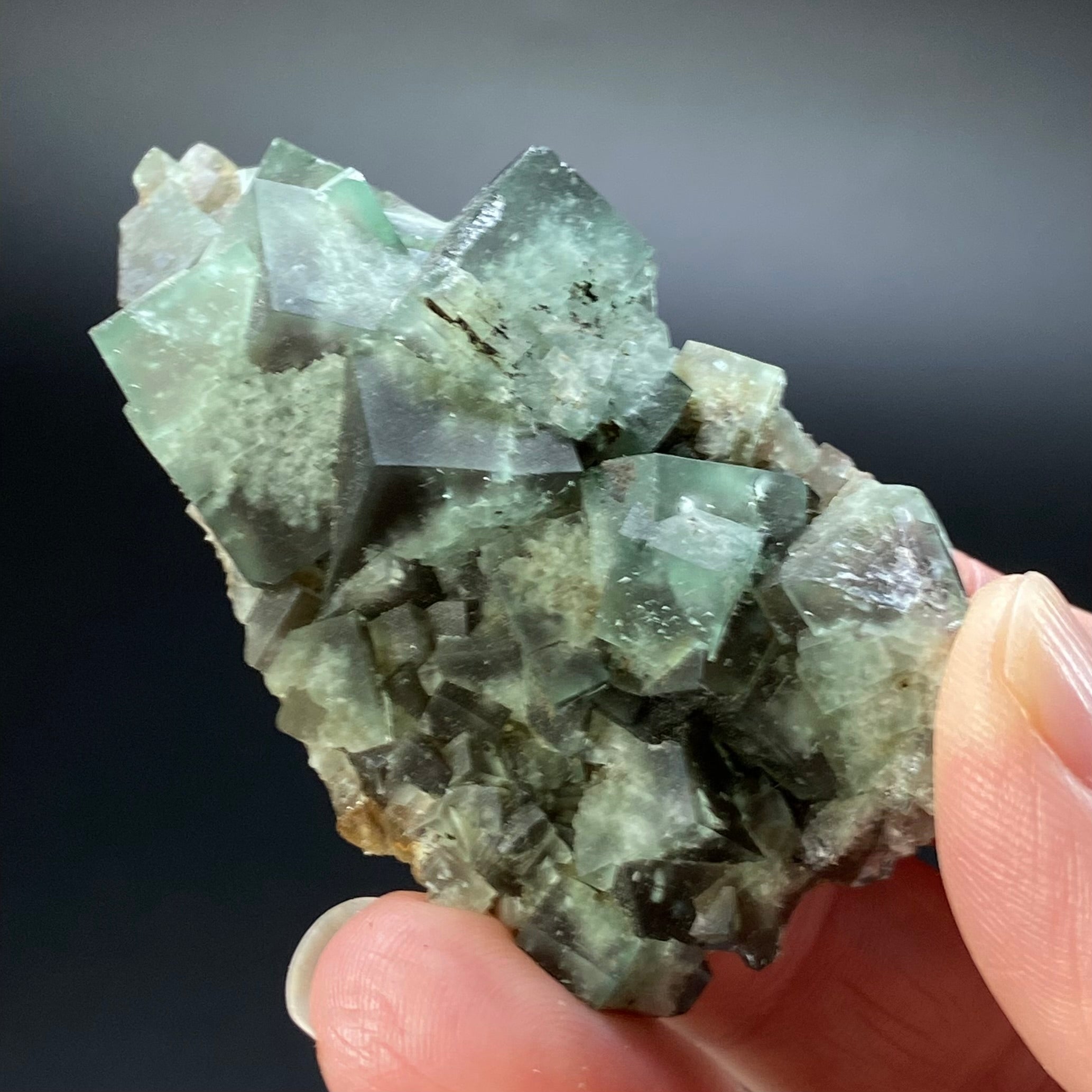 Diana Maria Mine Green Cubic Fluorite Cluster