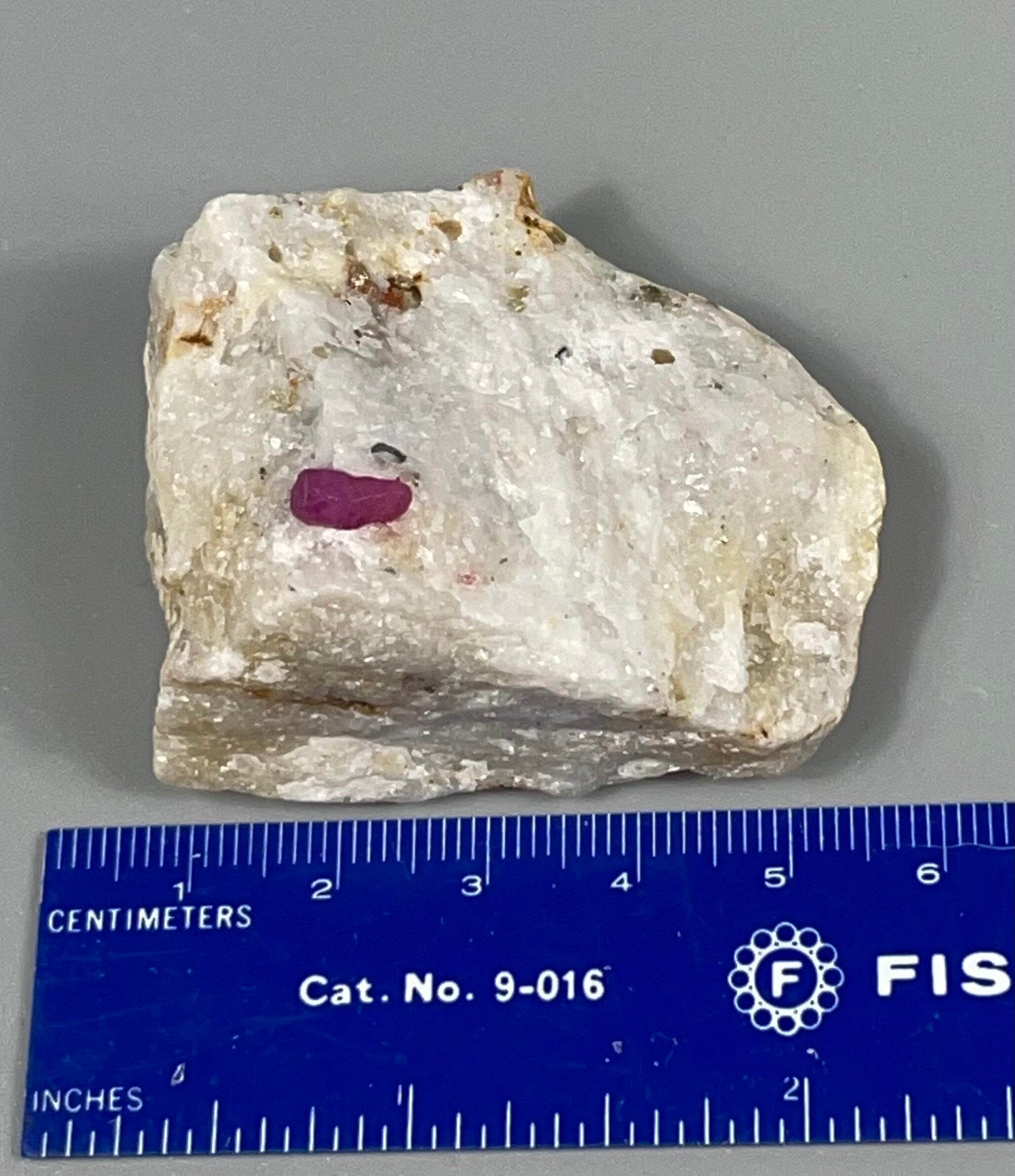 Ruby Crystal on Marble Matrix