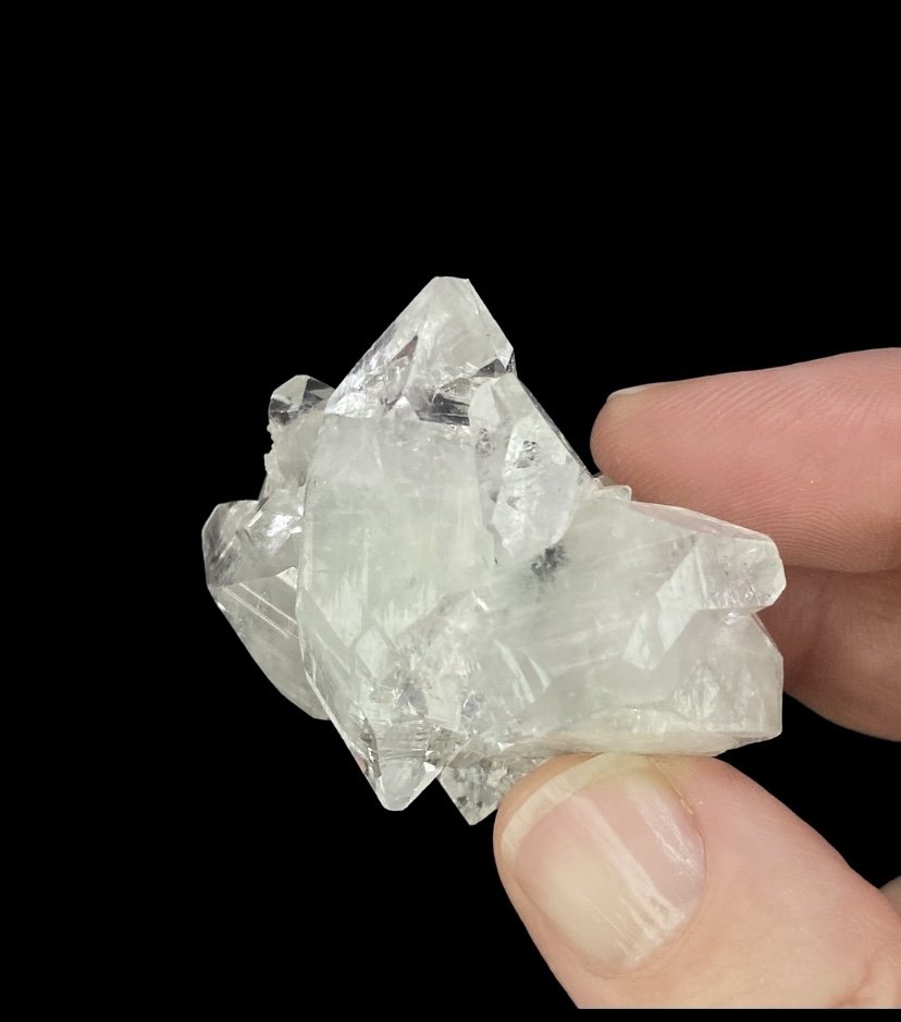 Double Terminated Clear Apophyllite Crystal Cluster