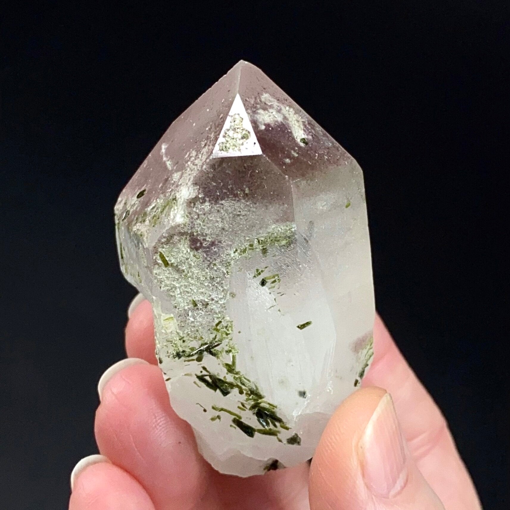 Quartz Crystal with Epidote & Hematite from Balochistan, Pakistan