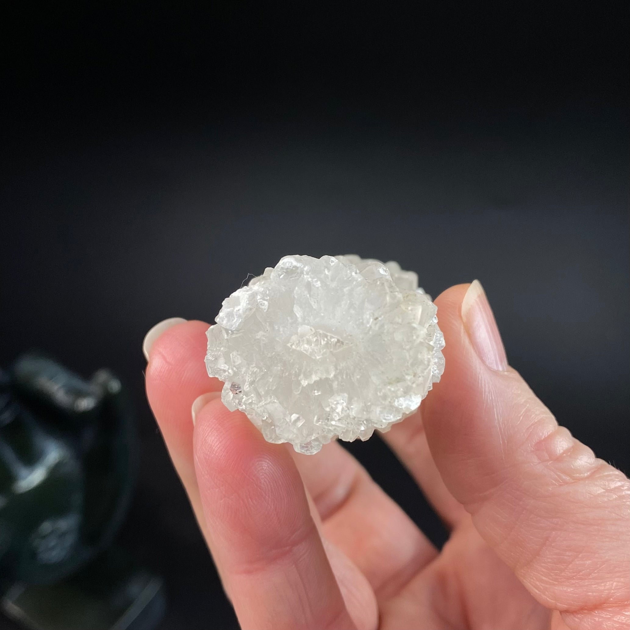 Natural Clear Druzy Apophyllite Stalactite | High Vibration Crystal Specimen