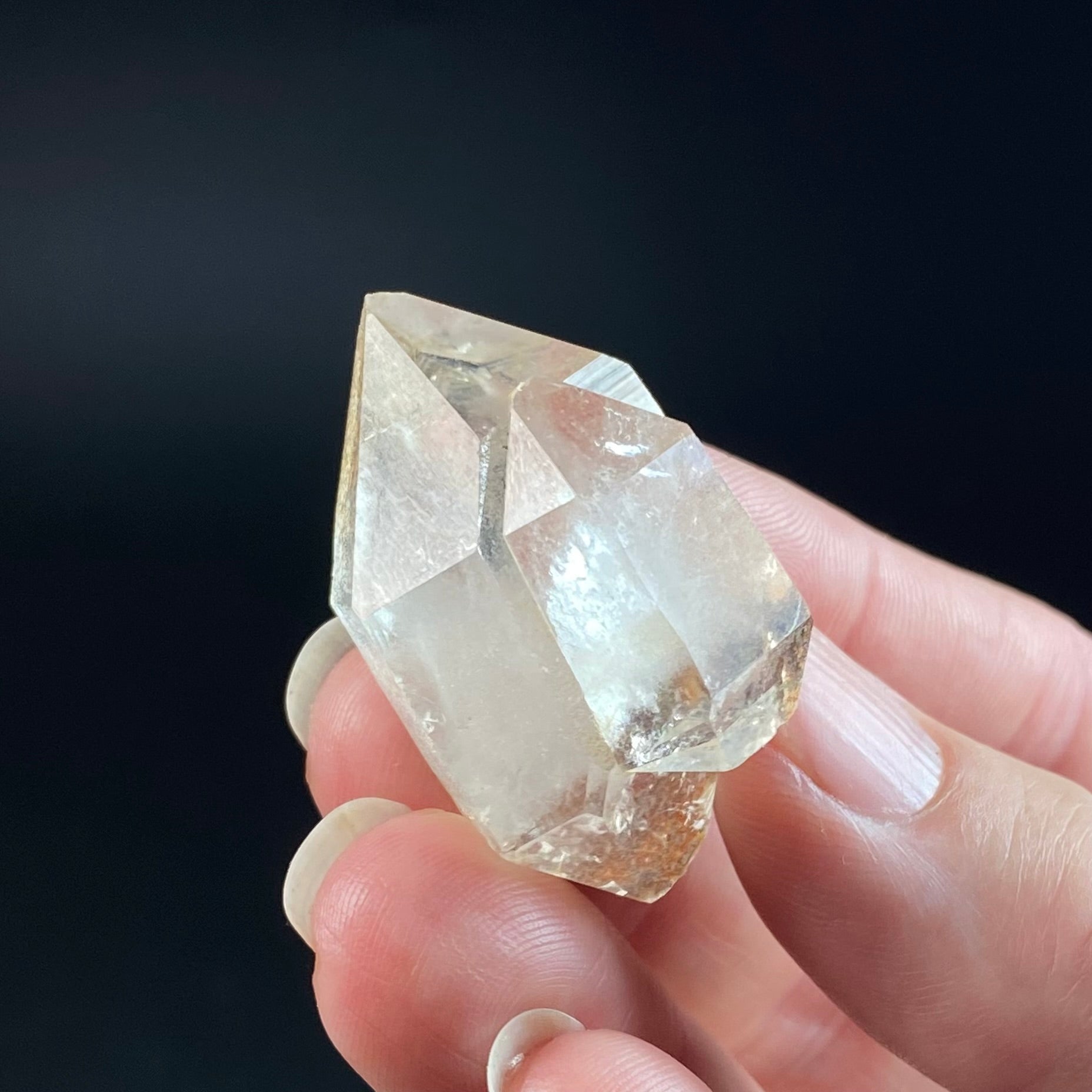 Double Terminated Twin Quartz Crystal Cluster