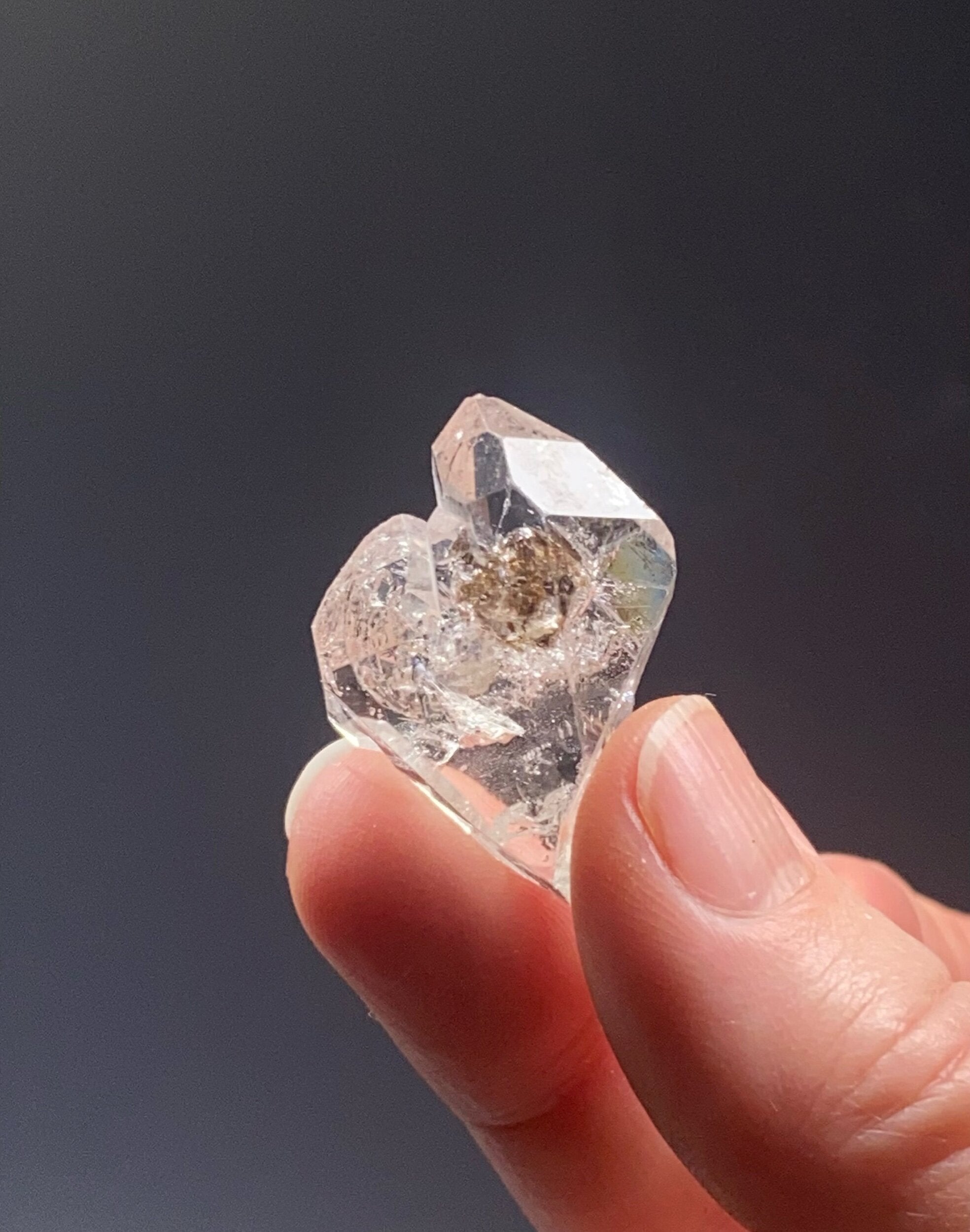 ONE (1) Double Terminated, "Diamond" Quartz Crystal