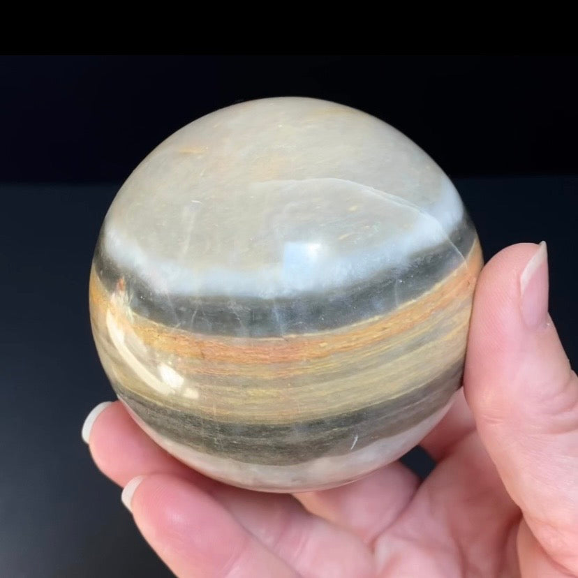 Banded Calcite Polished Sphere 68 mm