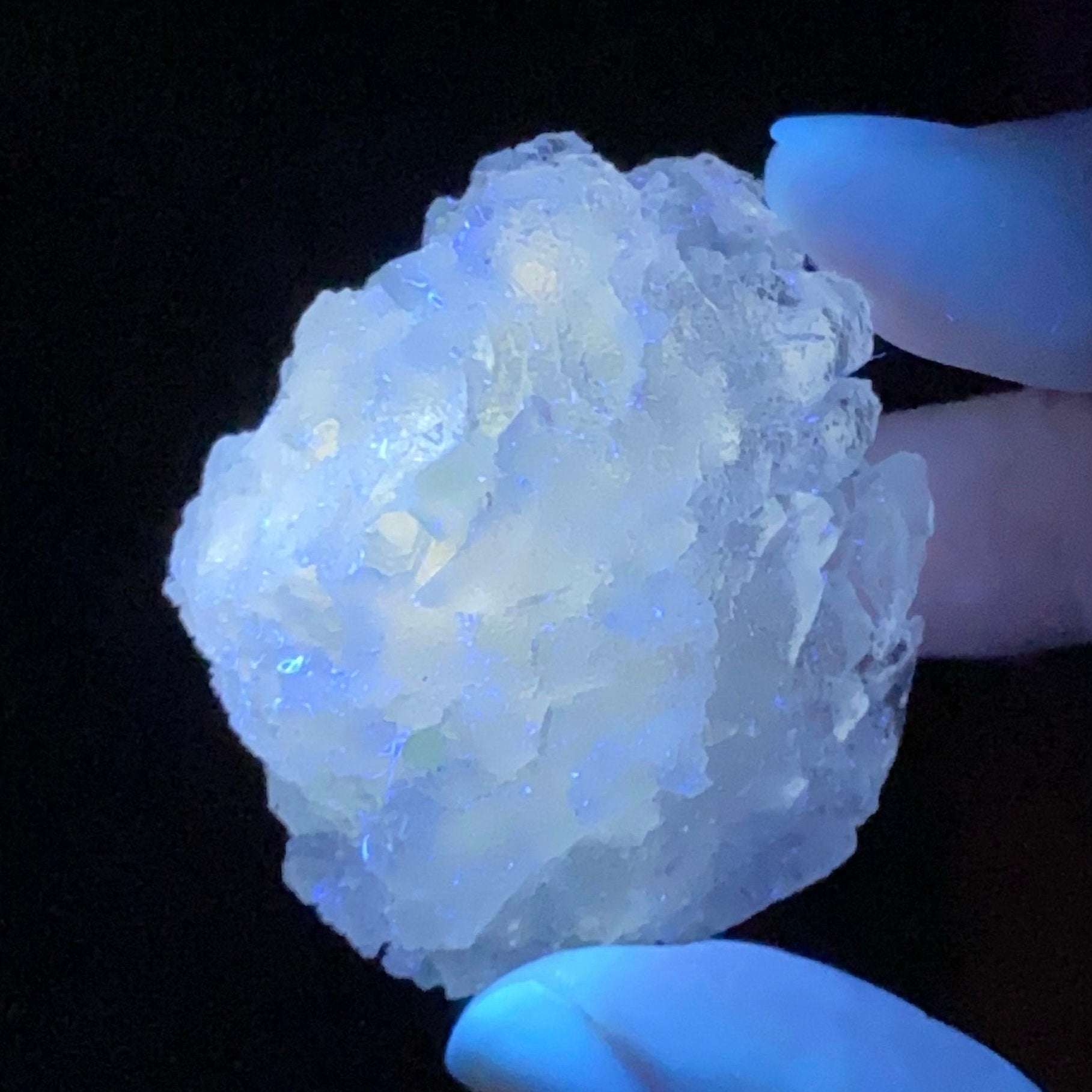 Clear Etched Pollucite with Green Tourmaline from Laghman, Afghanistan