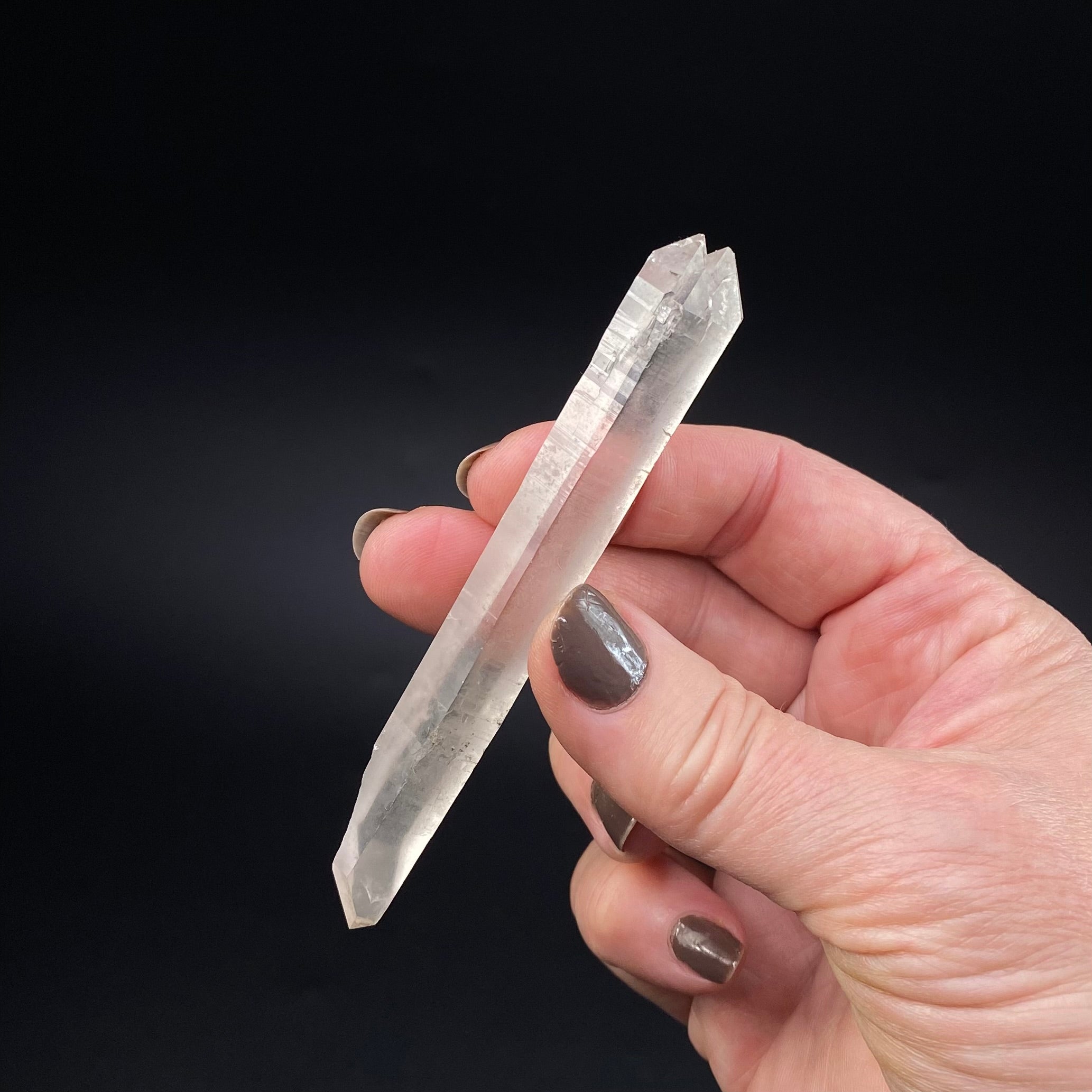 Double Terminated Quartz Crystal with Elestial Termination, Corinto, Minas Gerais, Brazil