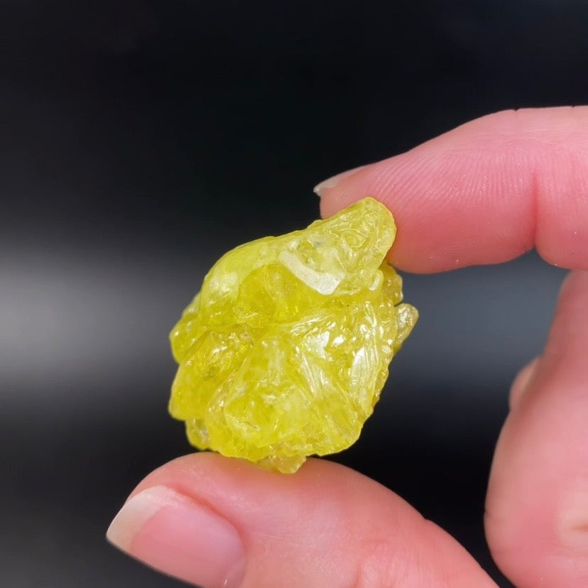 Natural Skeletal Sulfur Crystal, El Desierto Mine, Bolivia