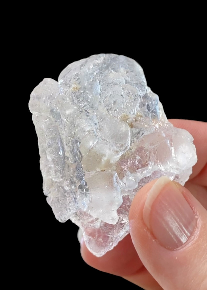 Fluorescent Clear Etched Pollucite Crystal from Afghanistan