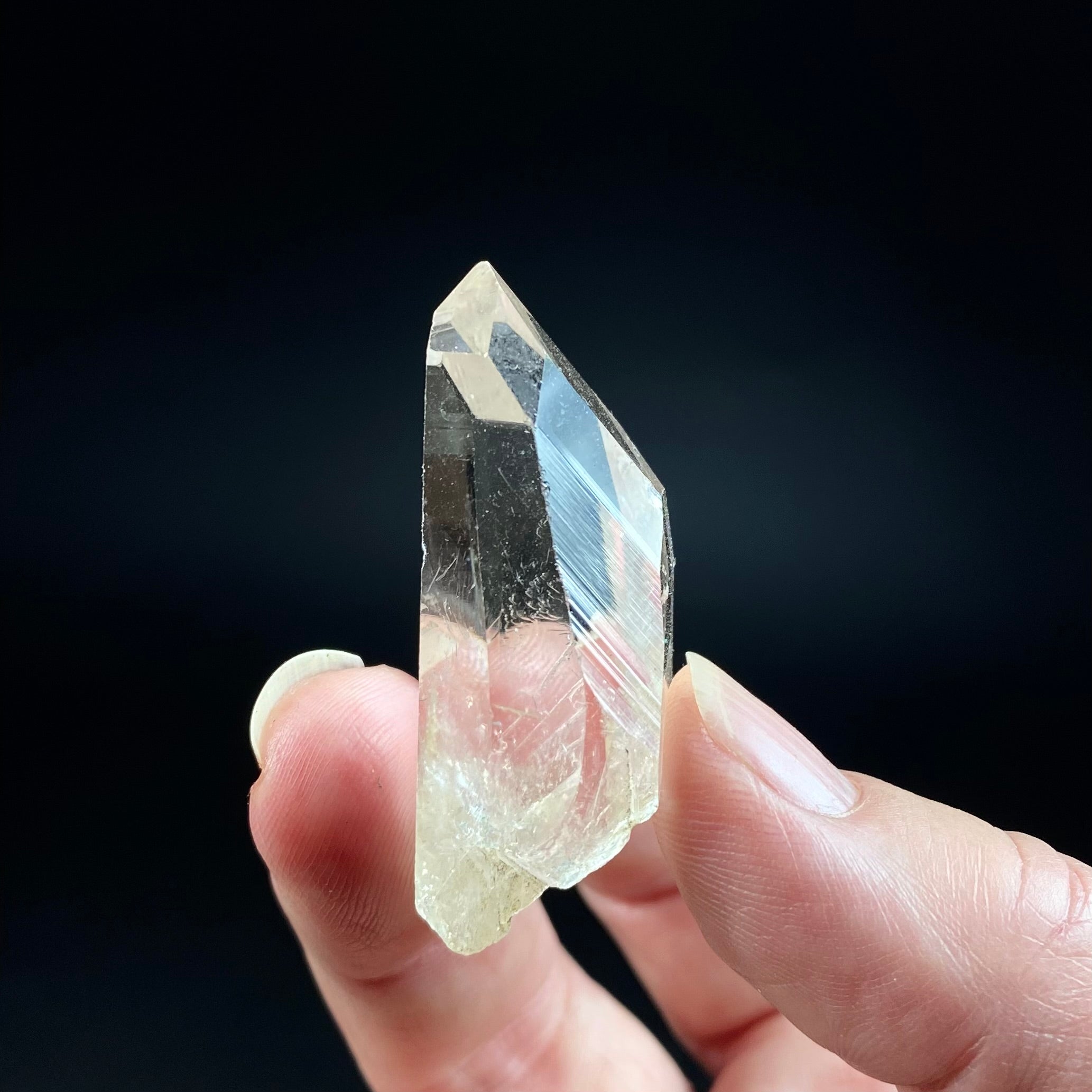 Water Clear Quartz Crystal with Reverse Time Link, Minas Gerais, Brazil