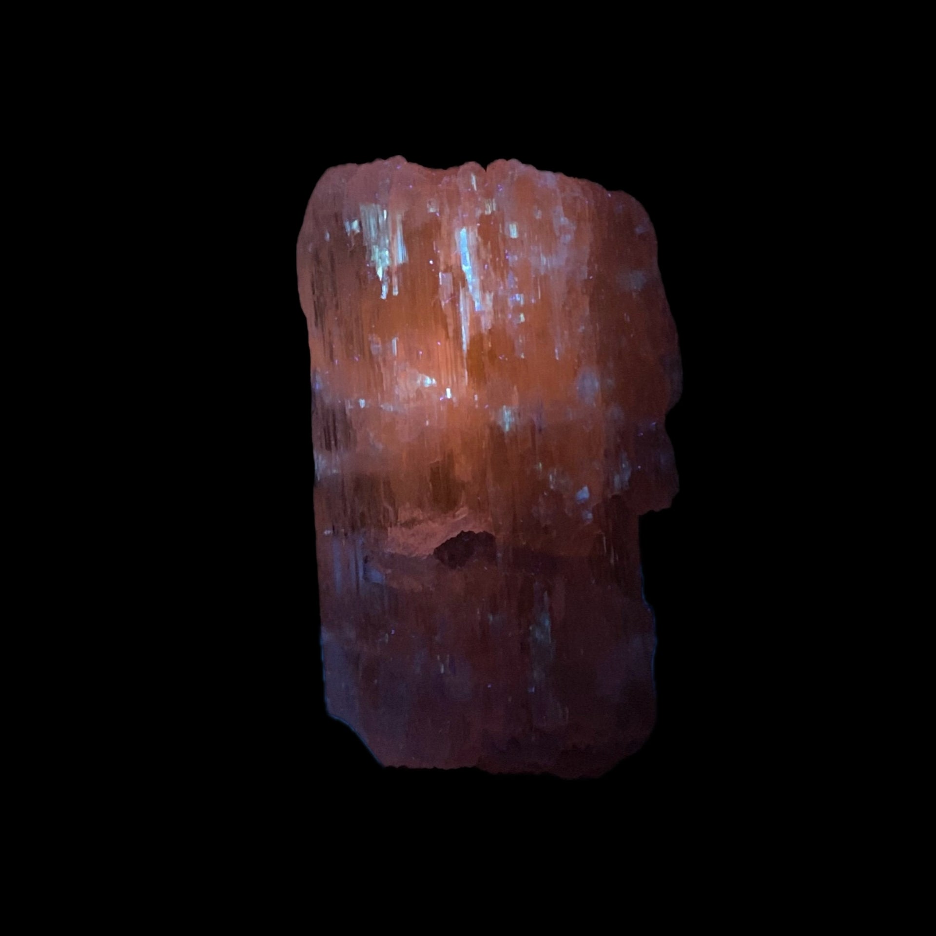 Large Pink Kunzite Spodumene Crystal, Fluorescent