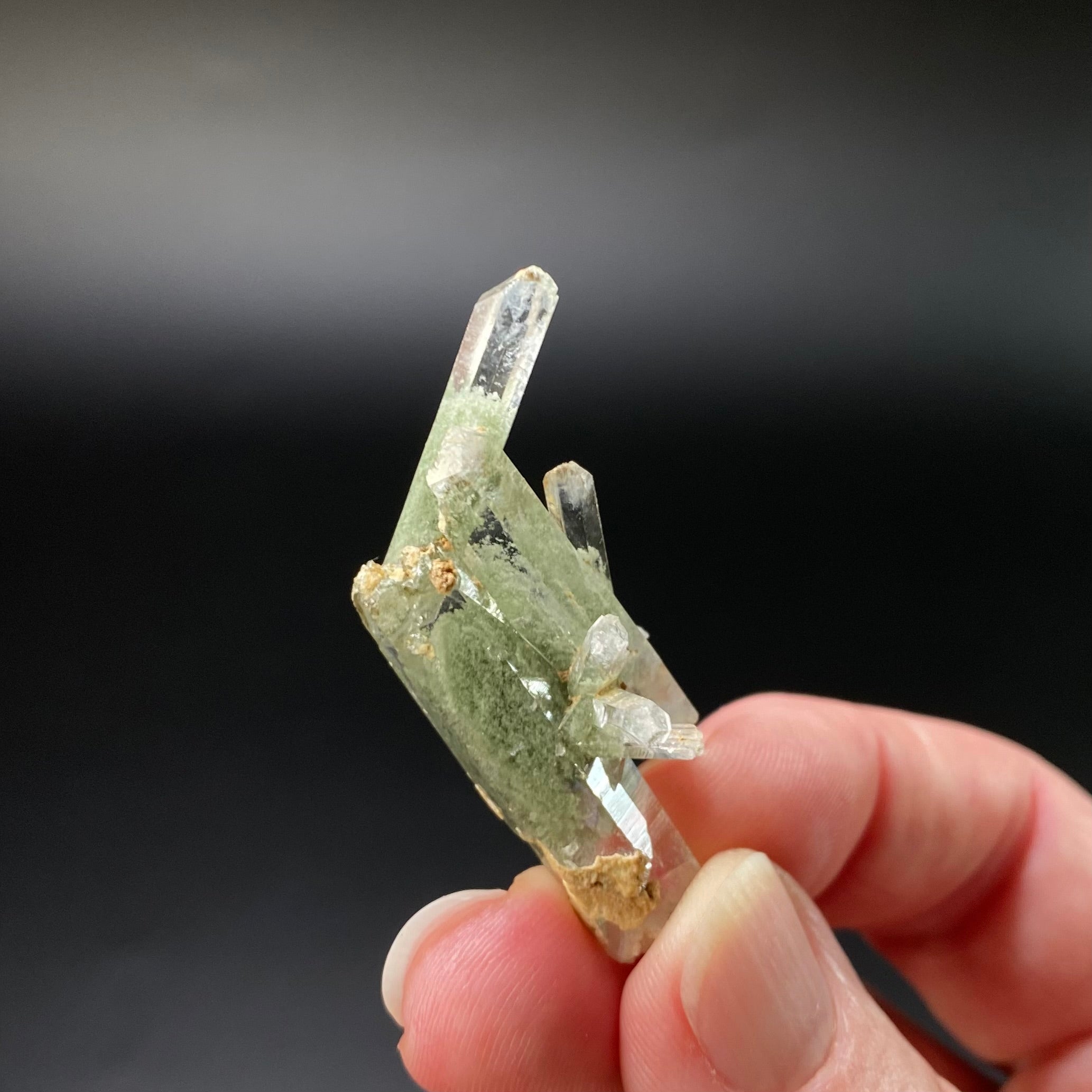 Chlorite Included Quartz Cluster