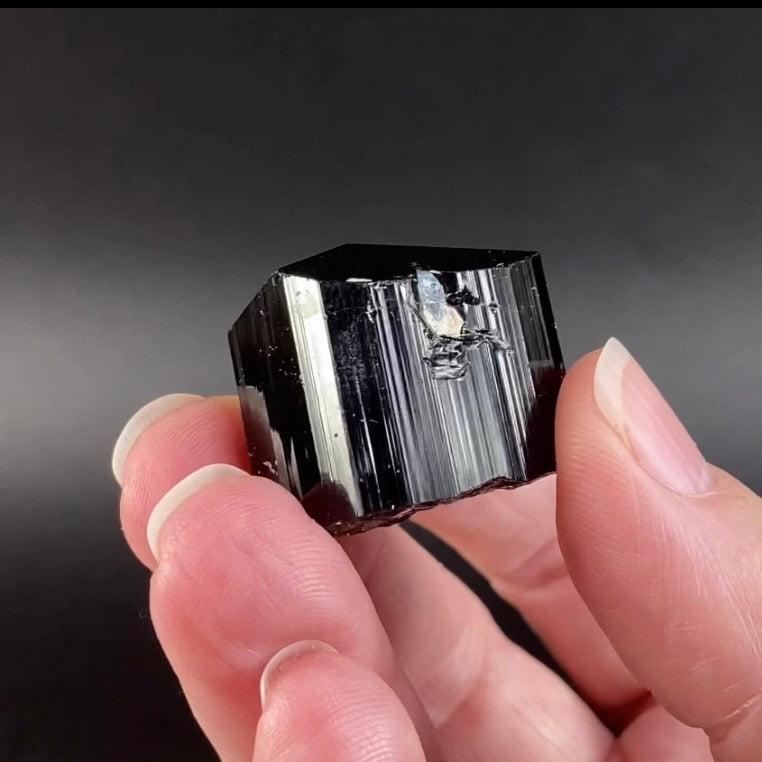 Terminated Black Tourmaline Schorl Crystal from Shigar Valley, Pakistan